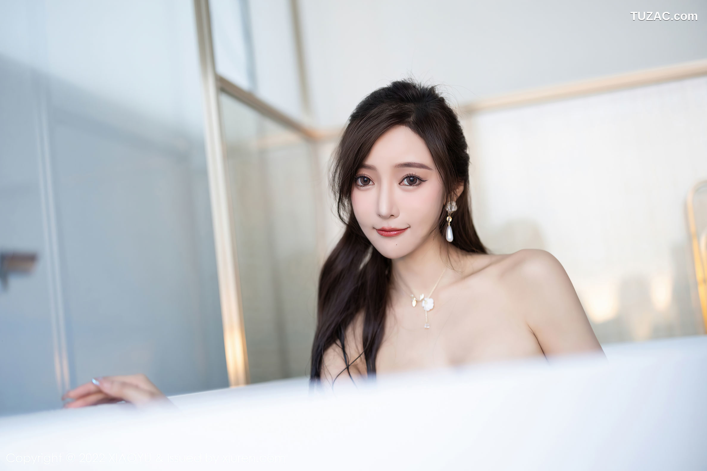 XiaoYu语画界-847-王馨瑶Yanni-粉色连衣长裙超薄黑丝-2022.08.22