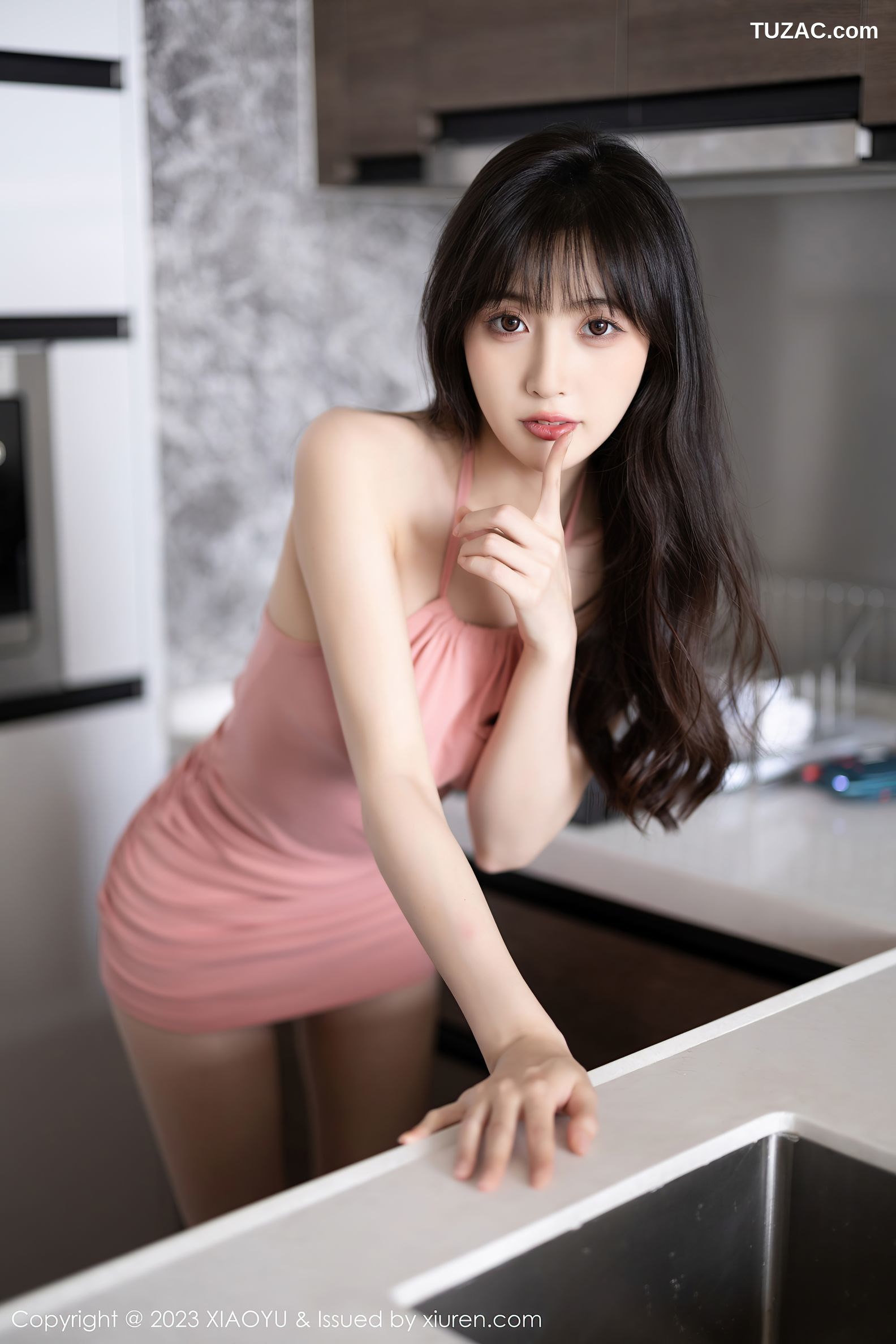 XiaoYu语画界-1038-林星阑-粉色露肩连衣短裙肉丝-2023.05.30