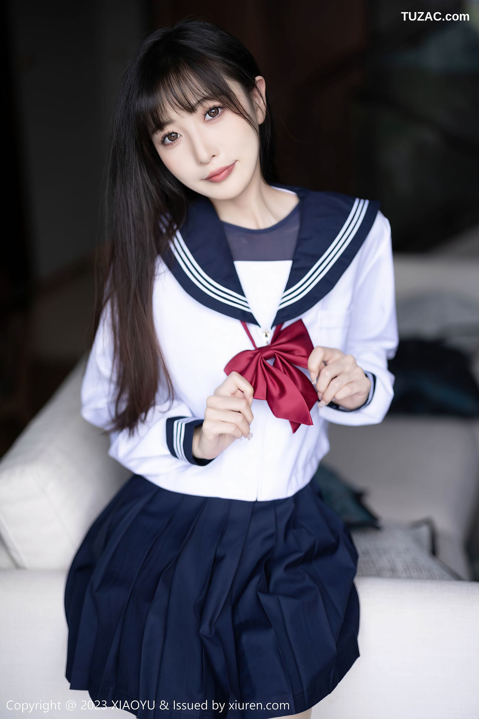 XiaoYu语画界-1045-林星阑-贵州旅拍-水手服学生装灰蓝死库水-2023.06.08