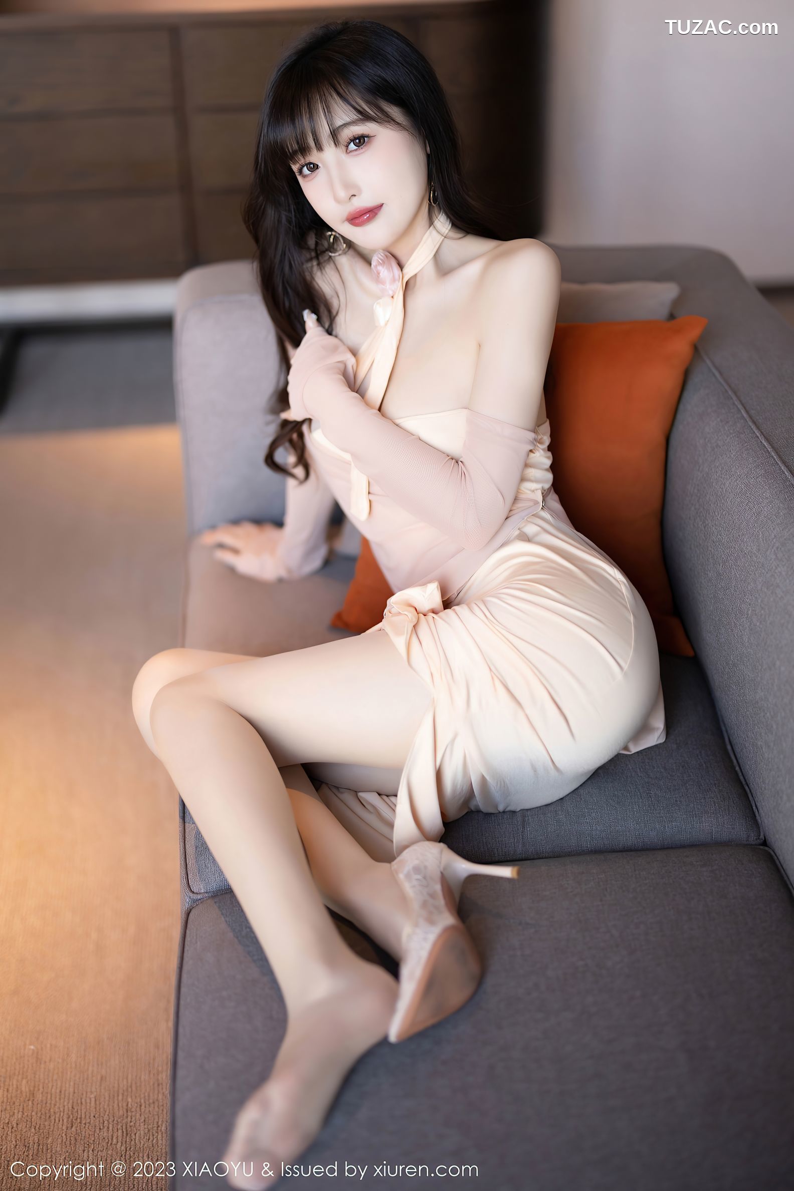 XiaoYu语画界-1049-林星阑-贵州旅拍-米色长裙红丝肚兜黑丝-2023.06.14
