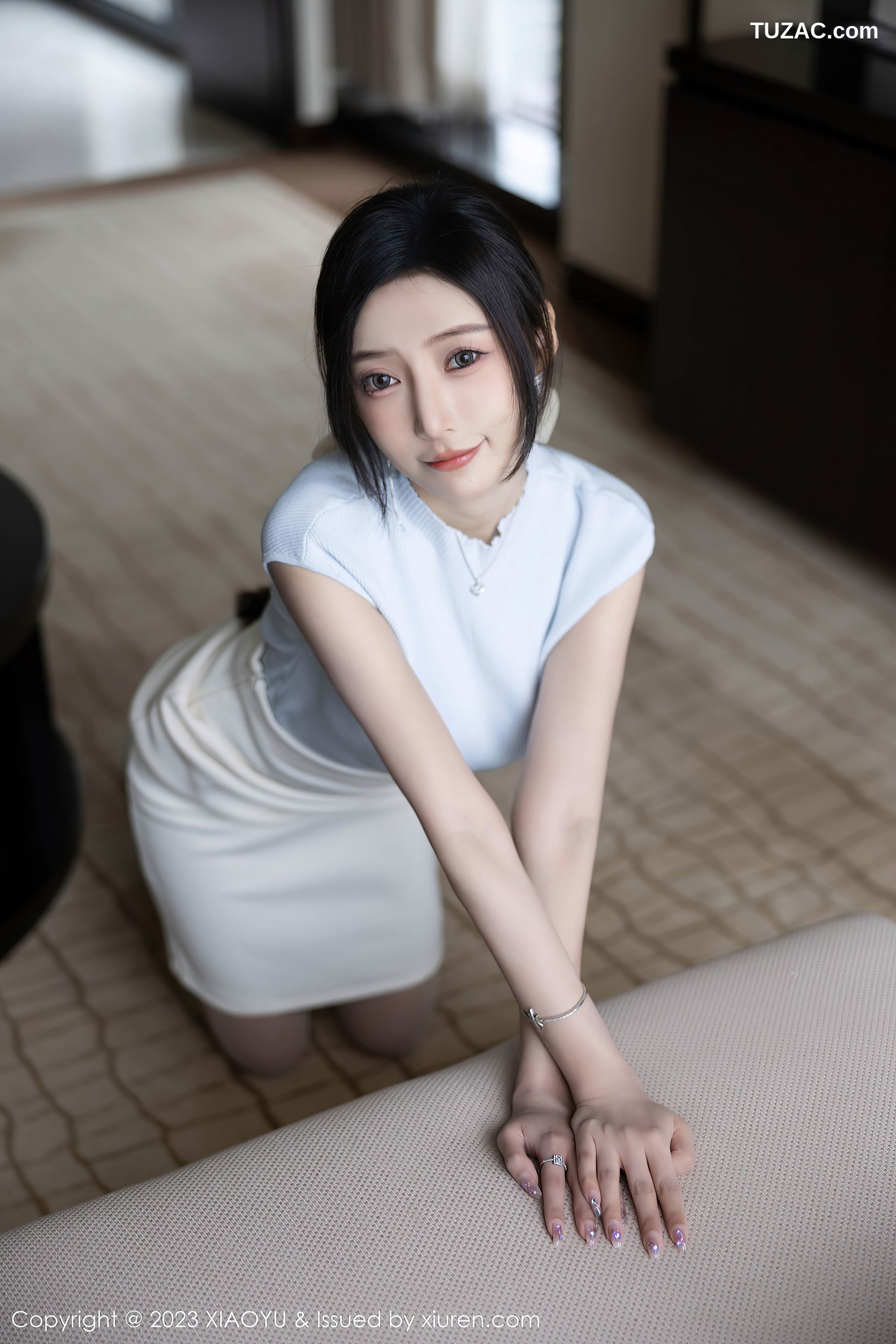 XiaoYu语画界-1059-王馨瑶yanni-白色旗袍奶白色内衣-2023.06.29