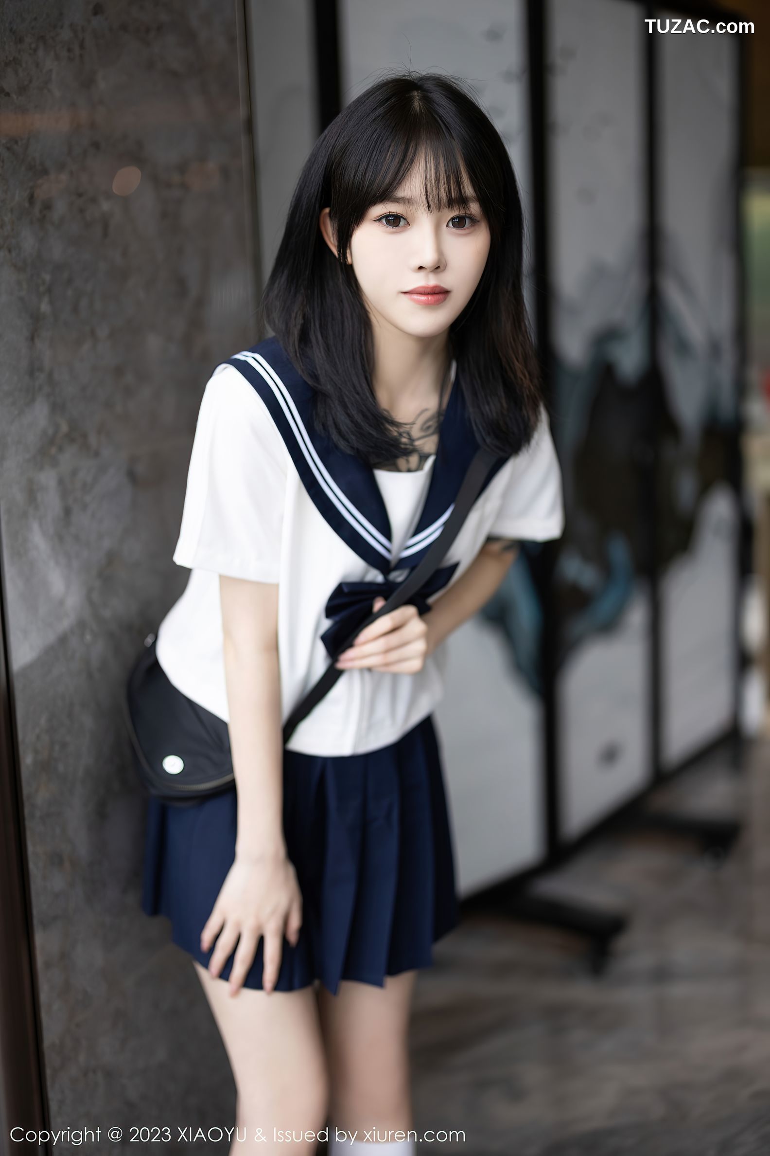 XiaoYu语画界-1087-奶瓶-水手服短裙学生装白色内衣-2023.08.08