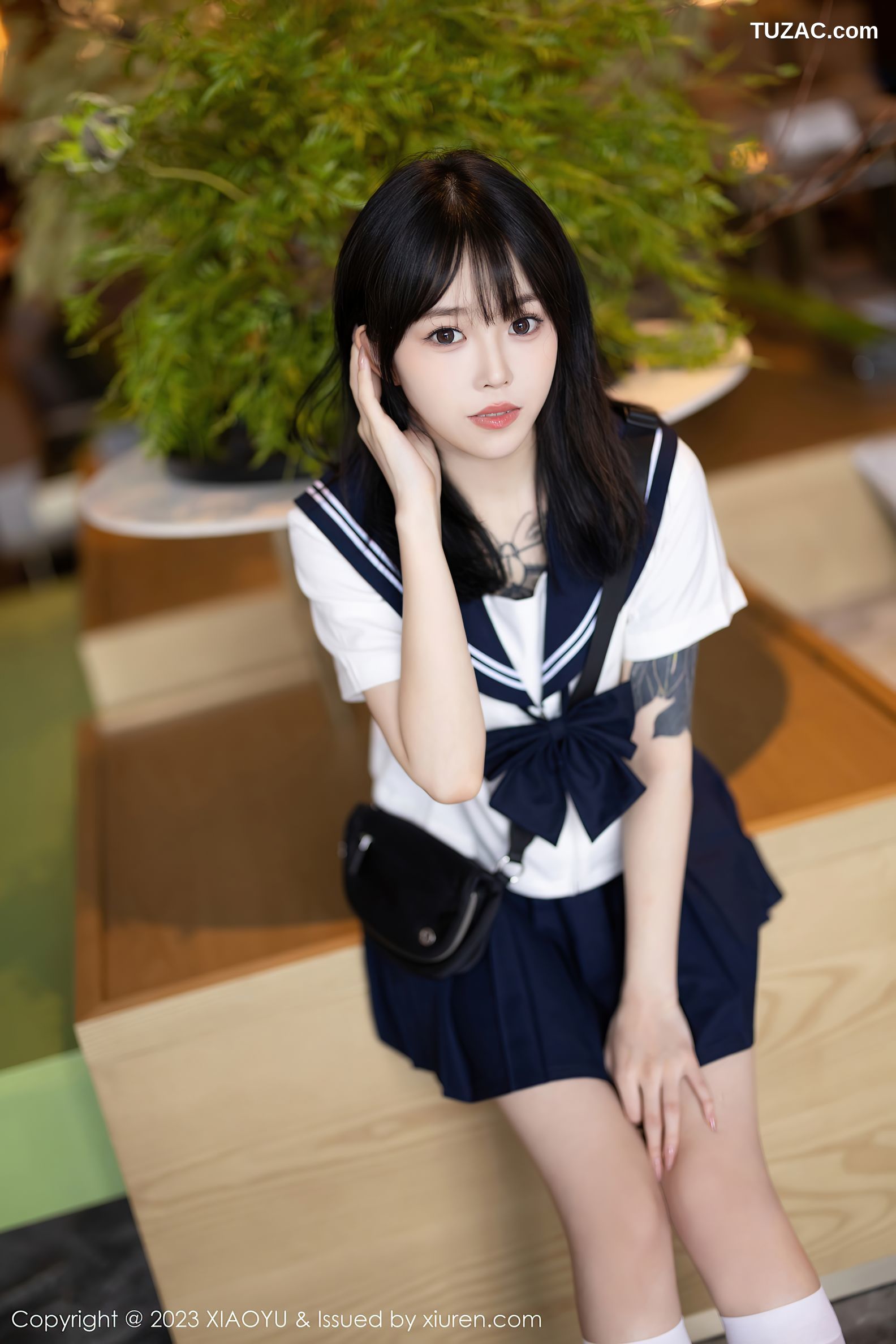 XiaoYu语画界-1087-奶瓶-水手服短裙学生装白色内衣-2023.08.08