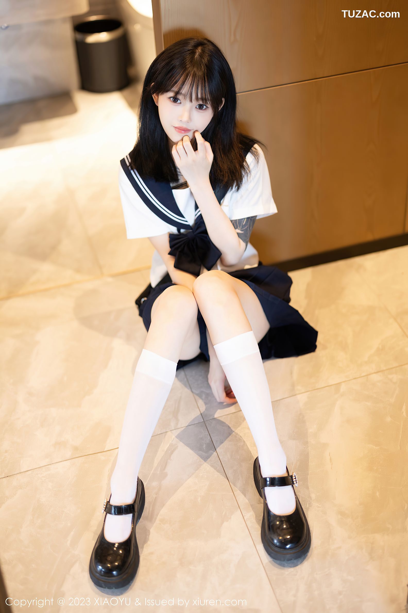 XiaoYu语画界-1087-奶瓶-水手服短裙学生装白色内衣-2023.08.08