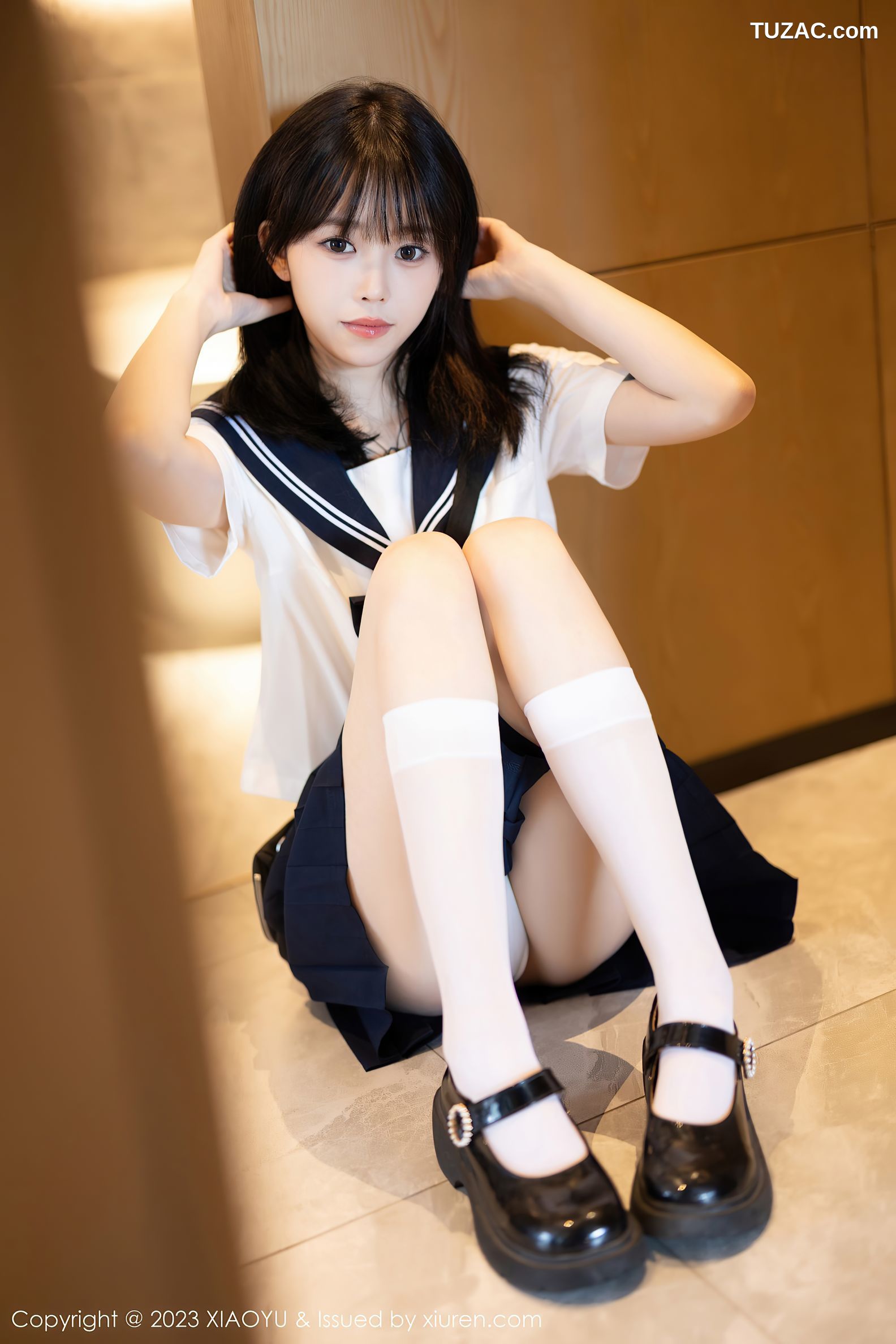 XiaoYu语画界-1087-奶瓶-水手服短裙学生装白色内衣-2023.08.08