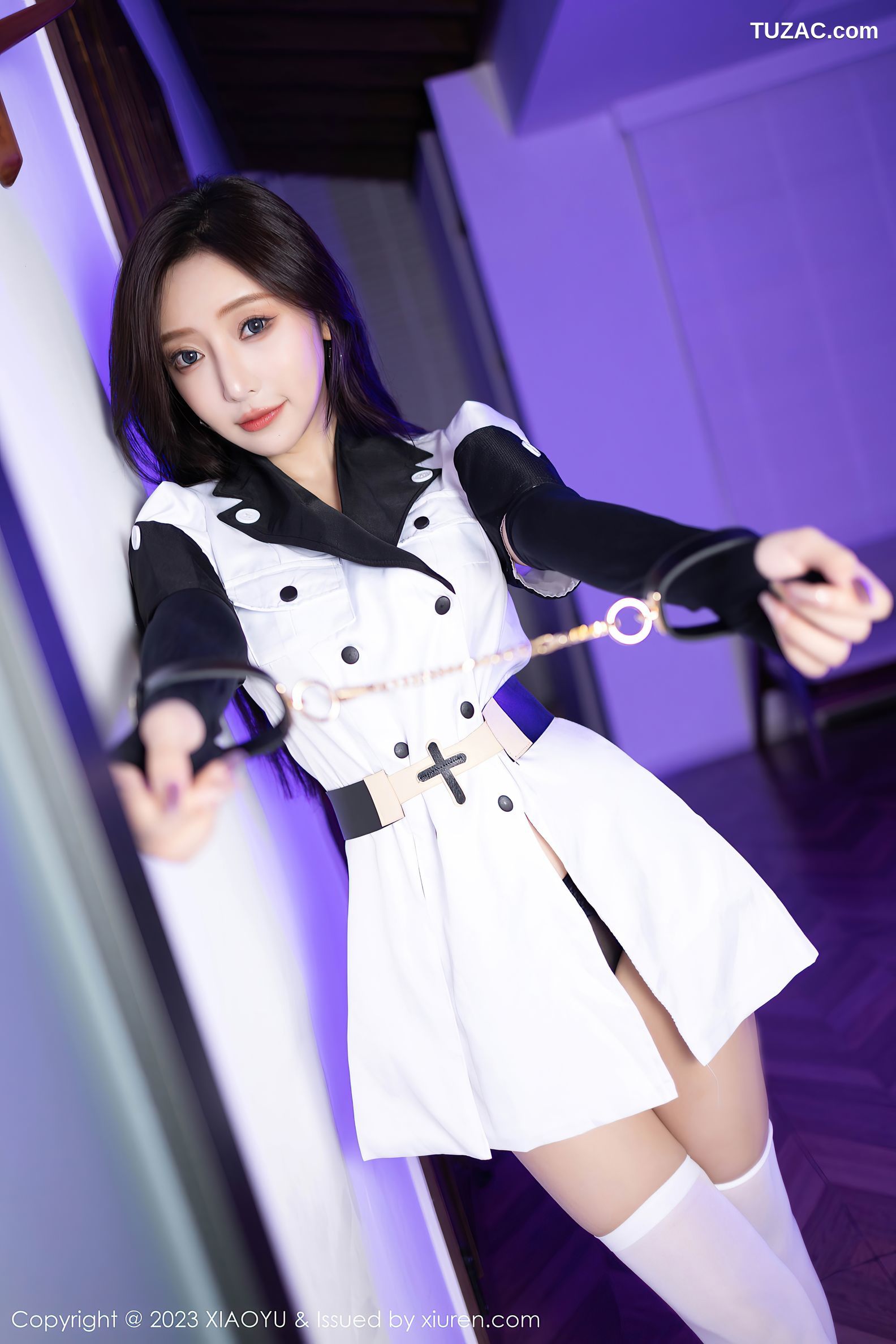 XiaoYu语画界-1103-王馨瑶yanni-女军制服黑色内衣-2023.08.31