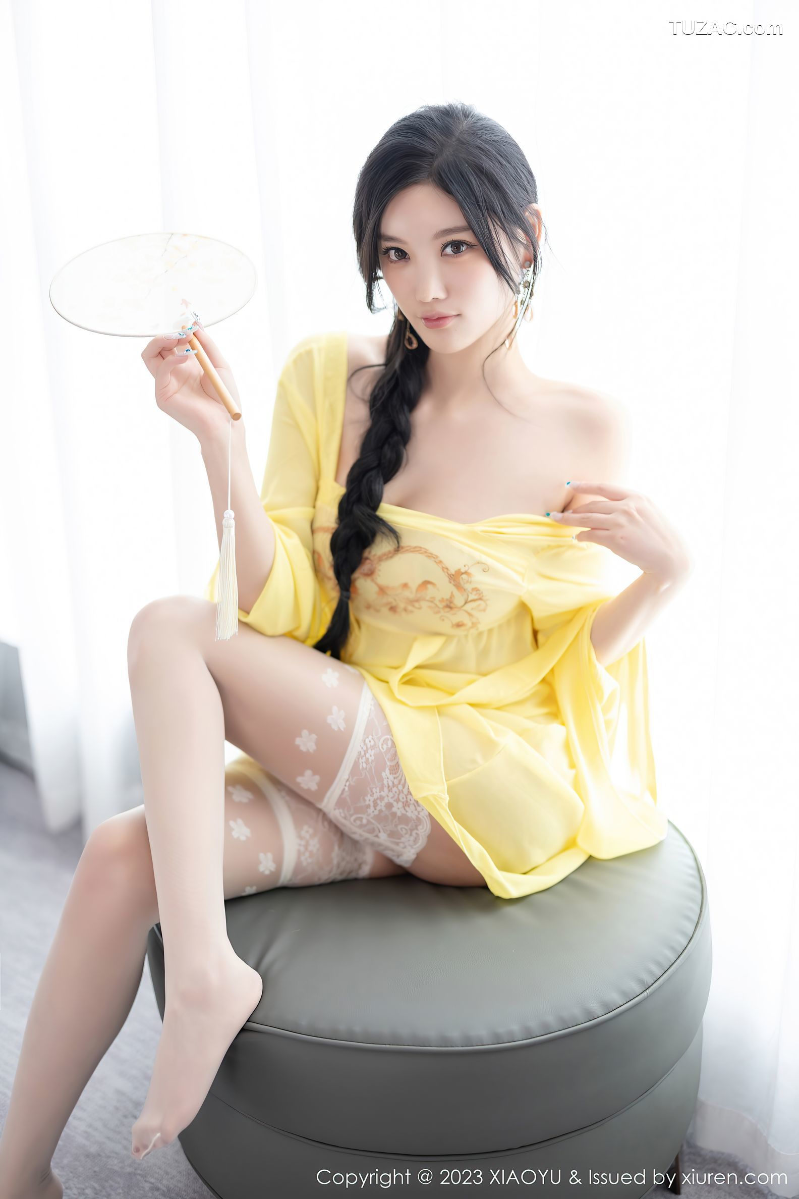 XiaoYu语画界-1126-杨晨晨Yome-黄色连衣短裙黄色内衣-2023.10.13