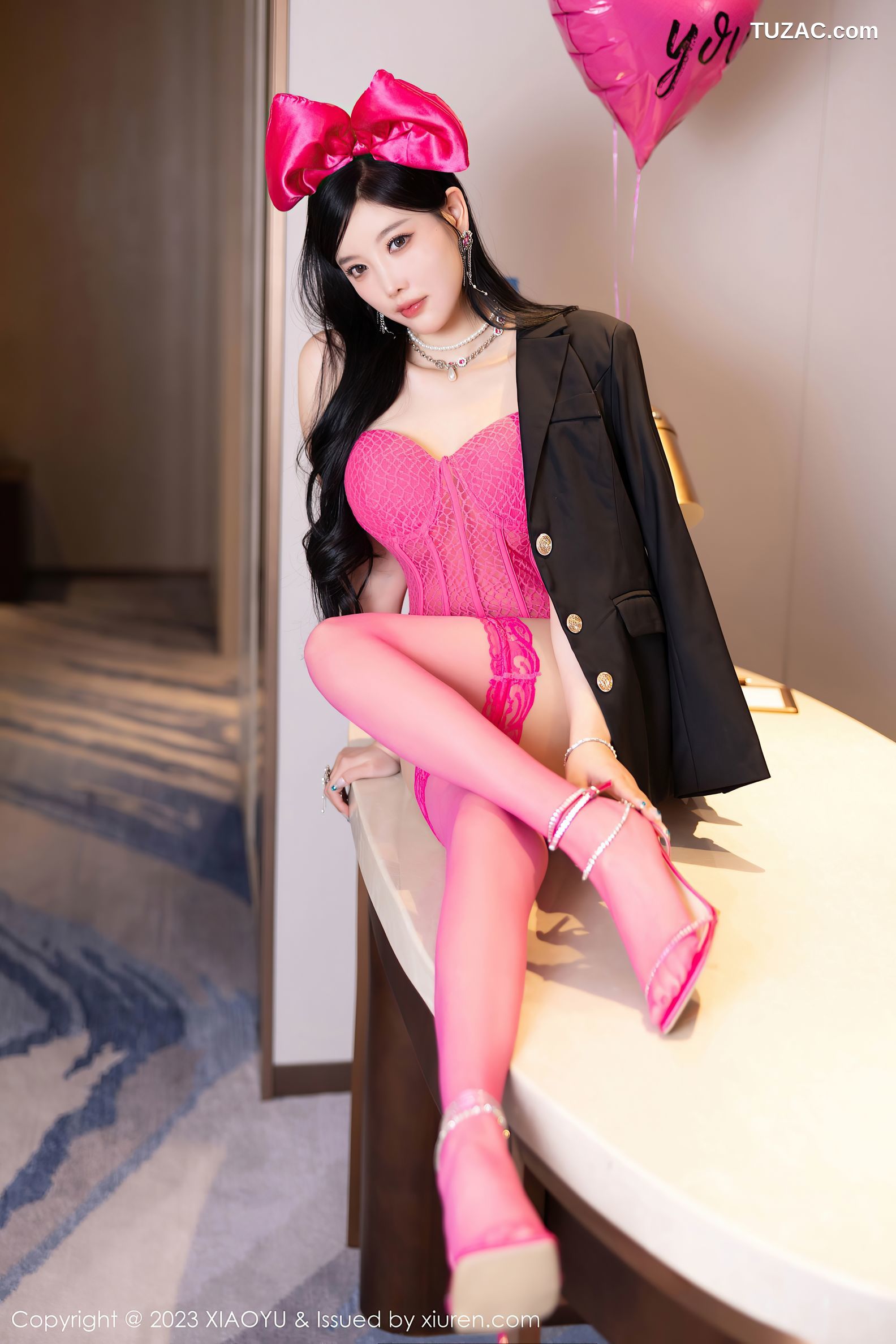 XiaoYu语画界-1130--杨晨晨Yome-红色吊带连衣短裙-粉色情趣内衣-2023.10.20