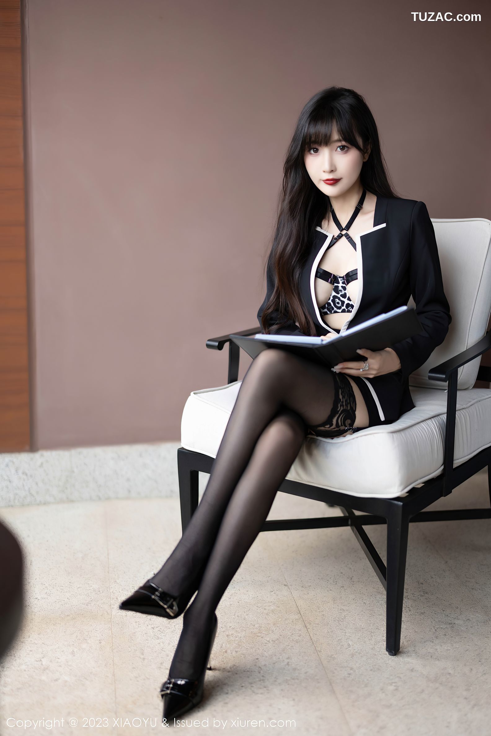 XiaoYu语画界-1149-林星阑-黑色OL裙装黑丝黑色情趣内衣-2023.11.20