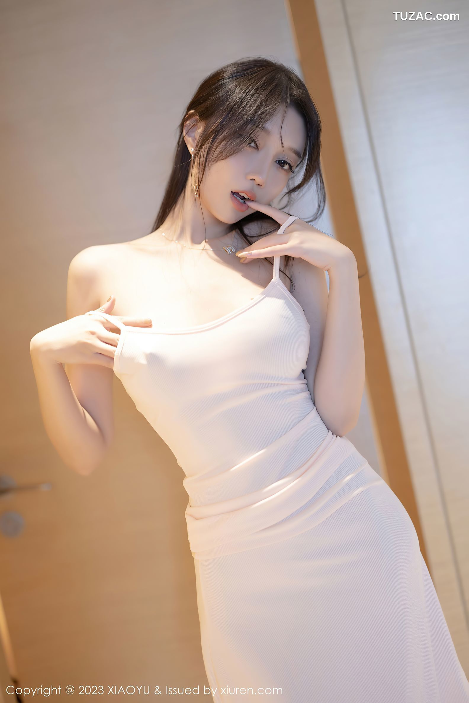 XiaoYu语画界-1167-玥儿玥er-白色连衣长裙白色内衣-2023.12.19