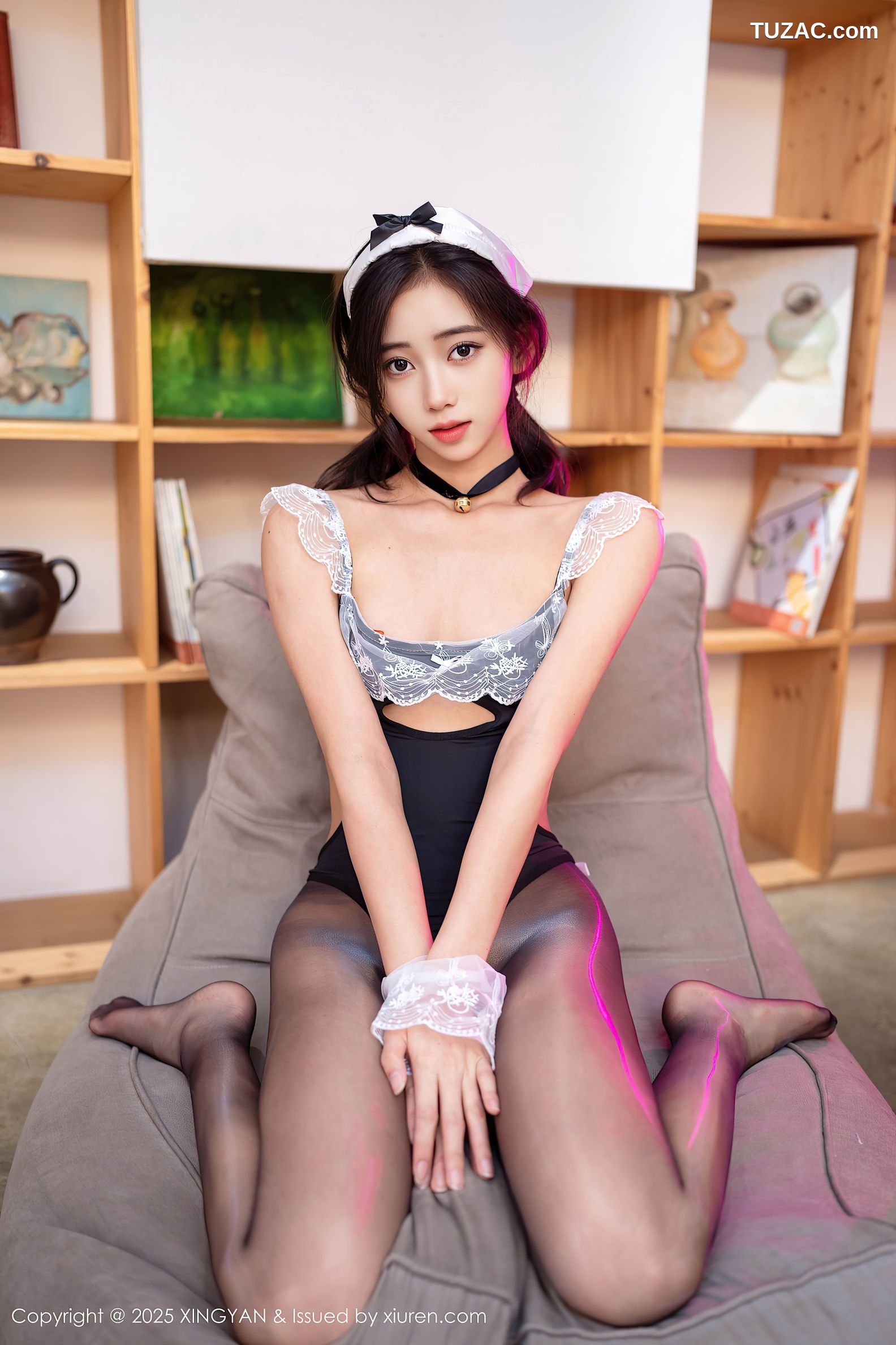 XingYan星颜社-377-时安安-黑色情趣女仆内衣爆乳-2025.07.31
