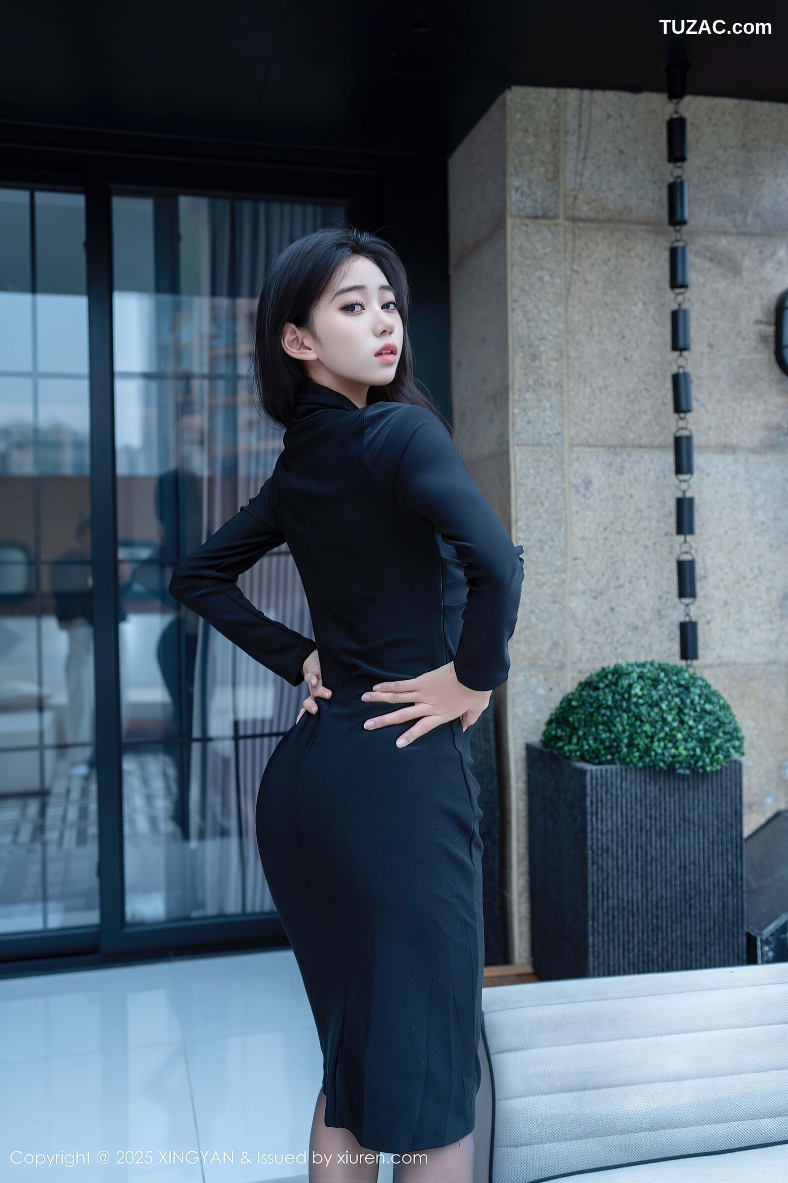 XingYan星颜社-426-时安安-黑色连衣裙黑丝美女-2025.11.13