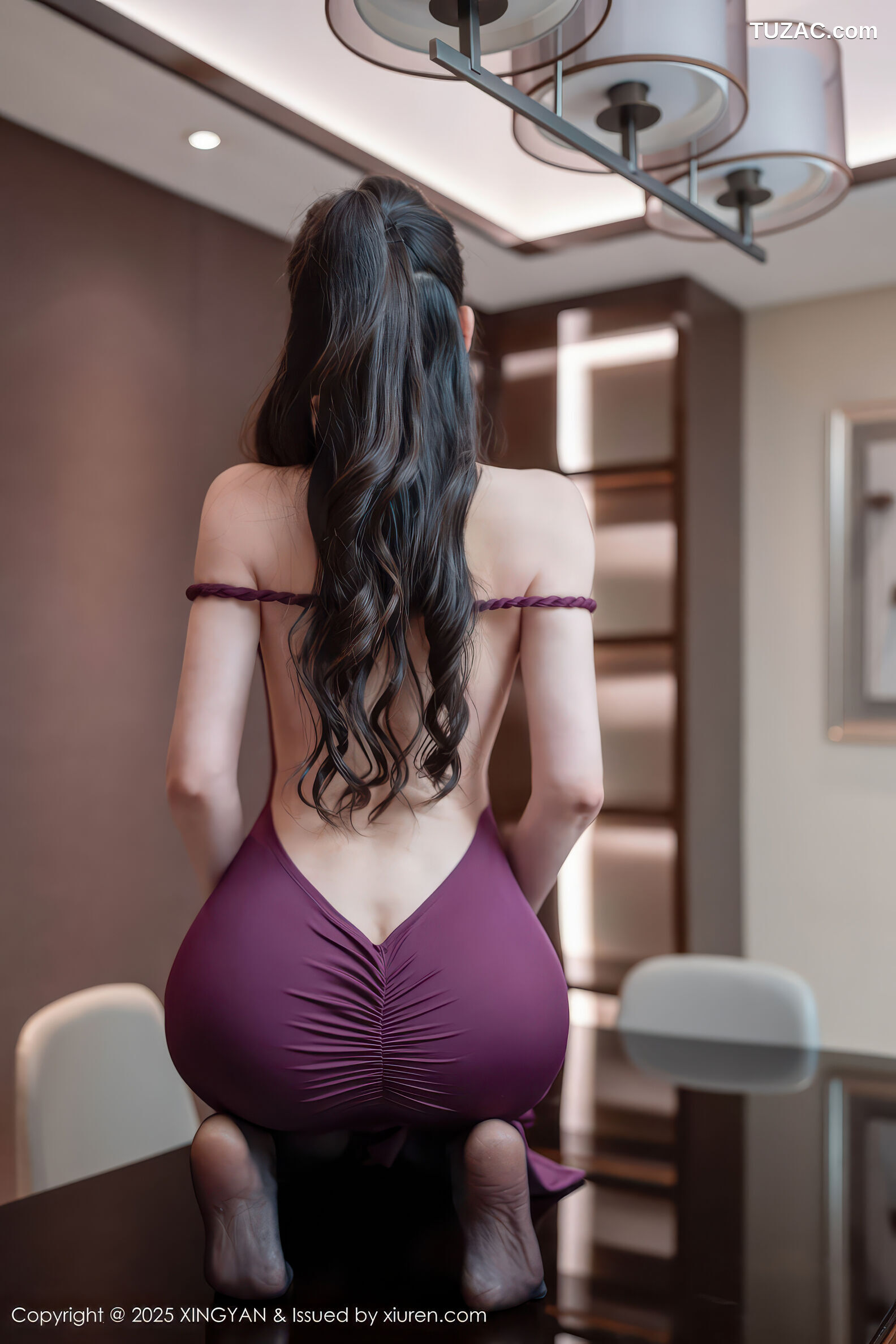 XingYan星颜社-436-李丽莎-温心怡-紫色连衣裙魅惑黑丝-2025.11.28