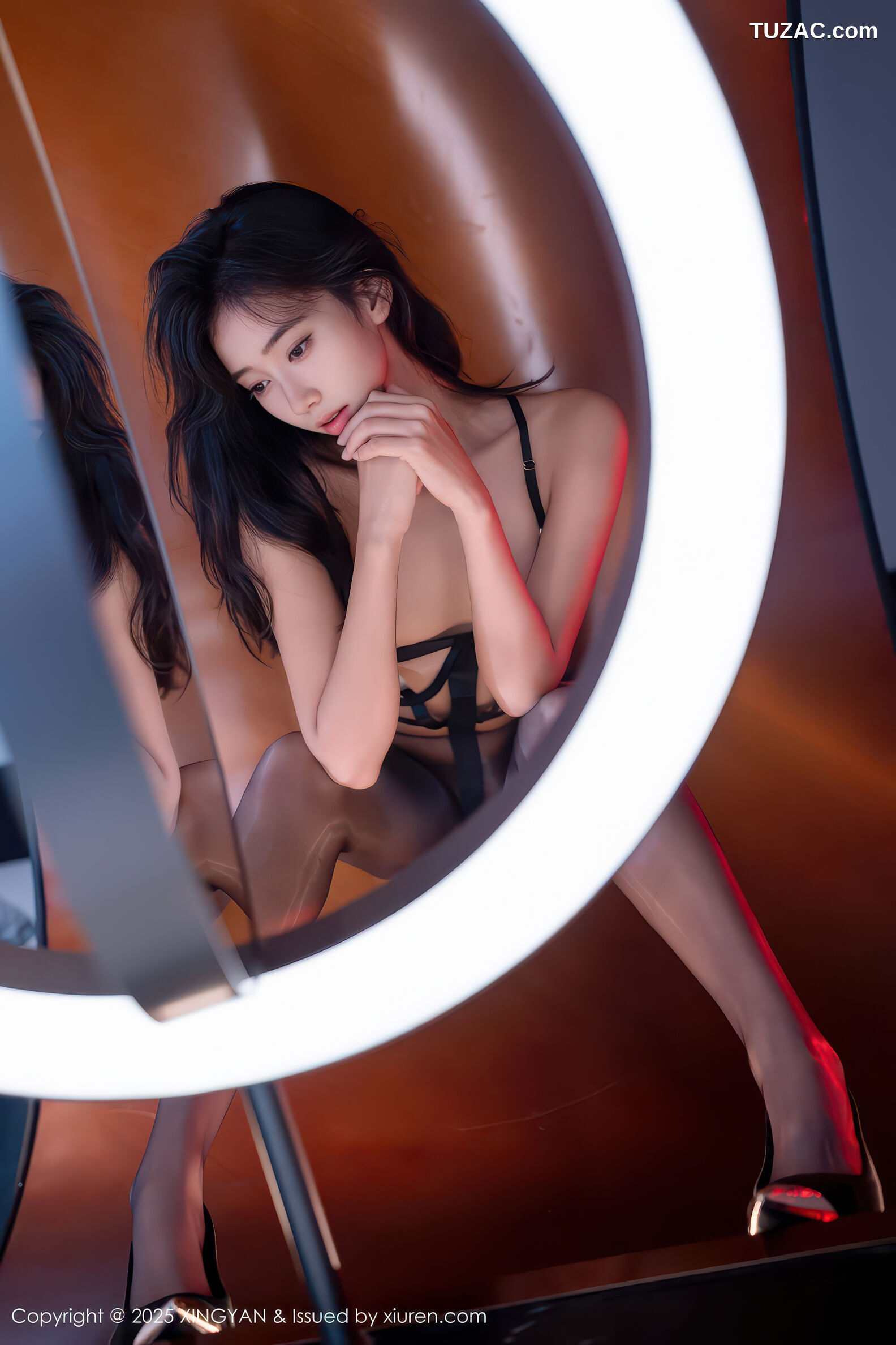 XingYan星颜社-446-时安安-透视黑色情趣内衣黑丝-2025.12.17