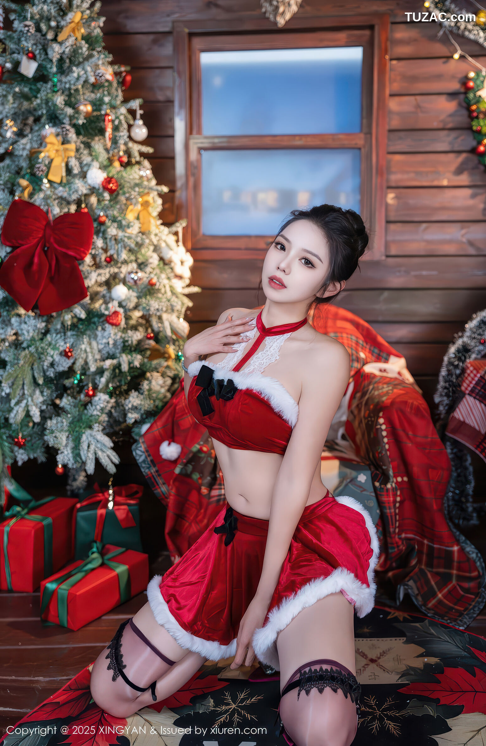 XingYan星颜社-449-大美妞儿-红色情趣圣诞装黑丝-2025.12.23
