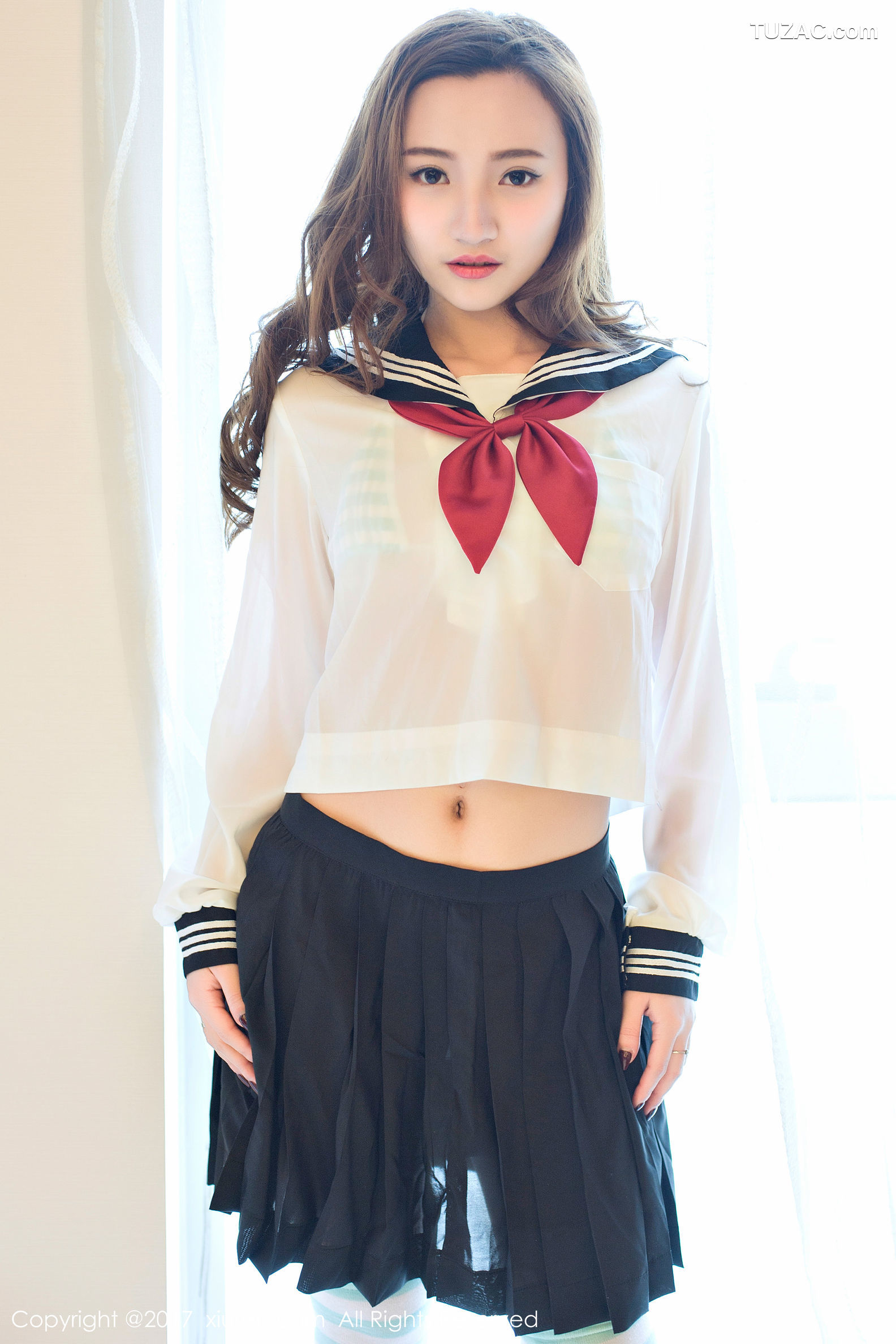 XiuRen秀人网-673-翟奥奥Baby-《日系学生透明制服-日系卡哇伊内衣-粉红色内衣》-2017.01.03