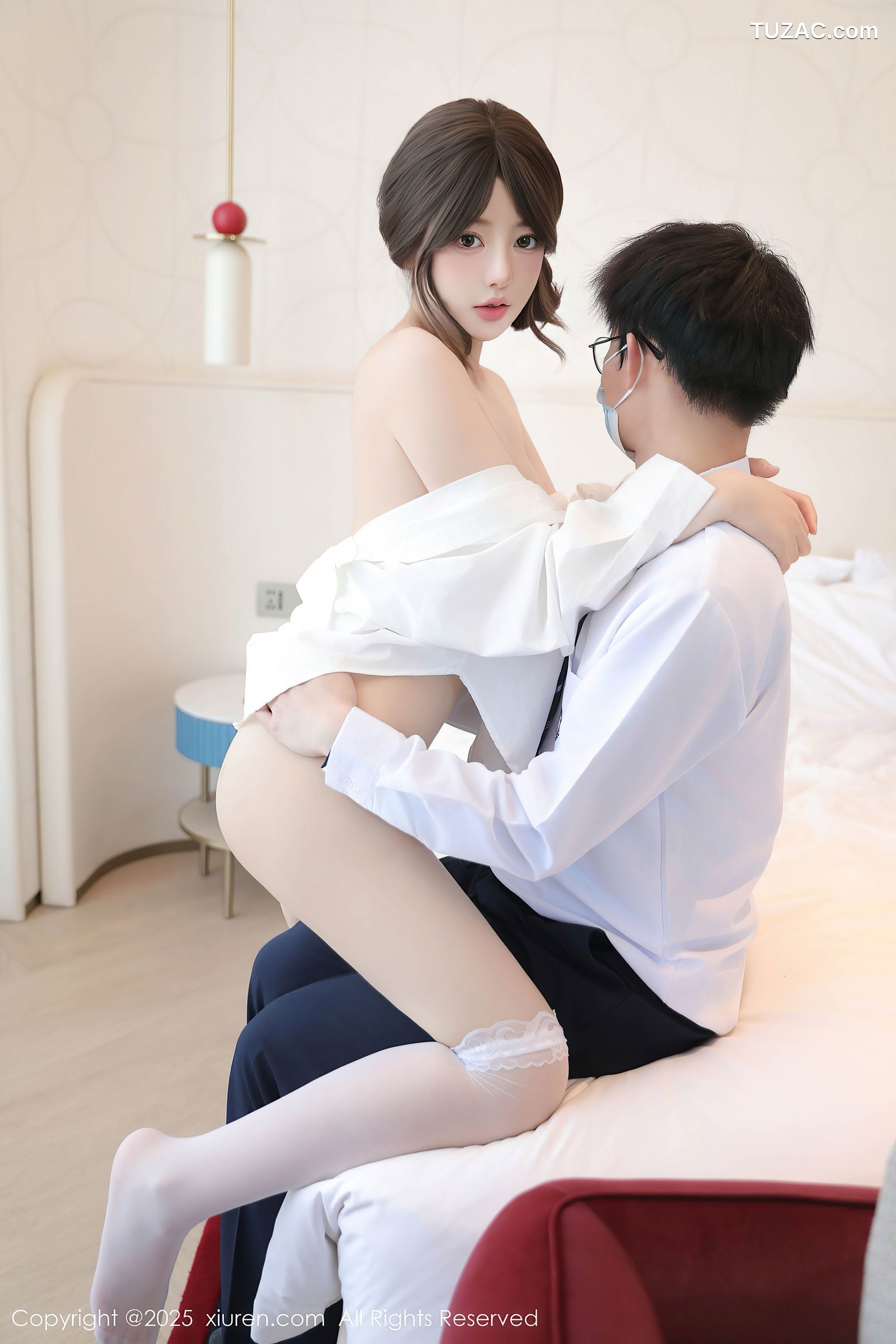XiuRen秀人网-10036-桃妖夭-萝莉白衬衫白色内衣白丝爆乳-2025.03.18