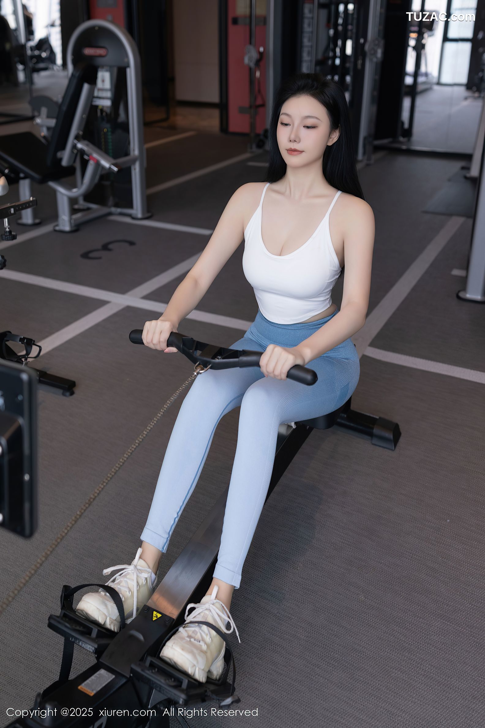 XiuRen秀人网-10272-安然anran-白色运动背心蓝色运动裤-2025.05.13
