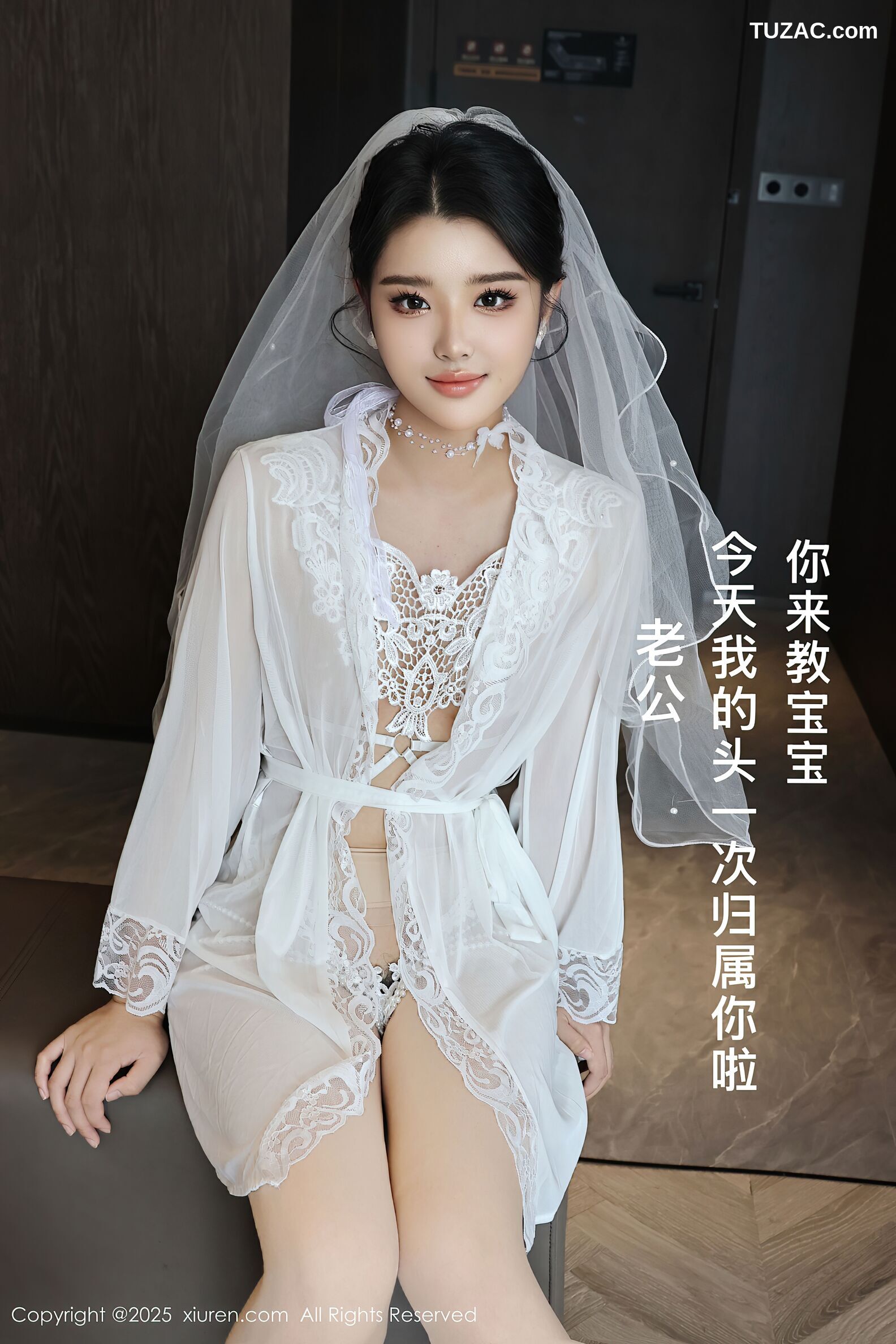 XiuRen秀人网-10559-糯梨子-情趣白色婚纱-2025.07.18