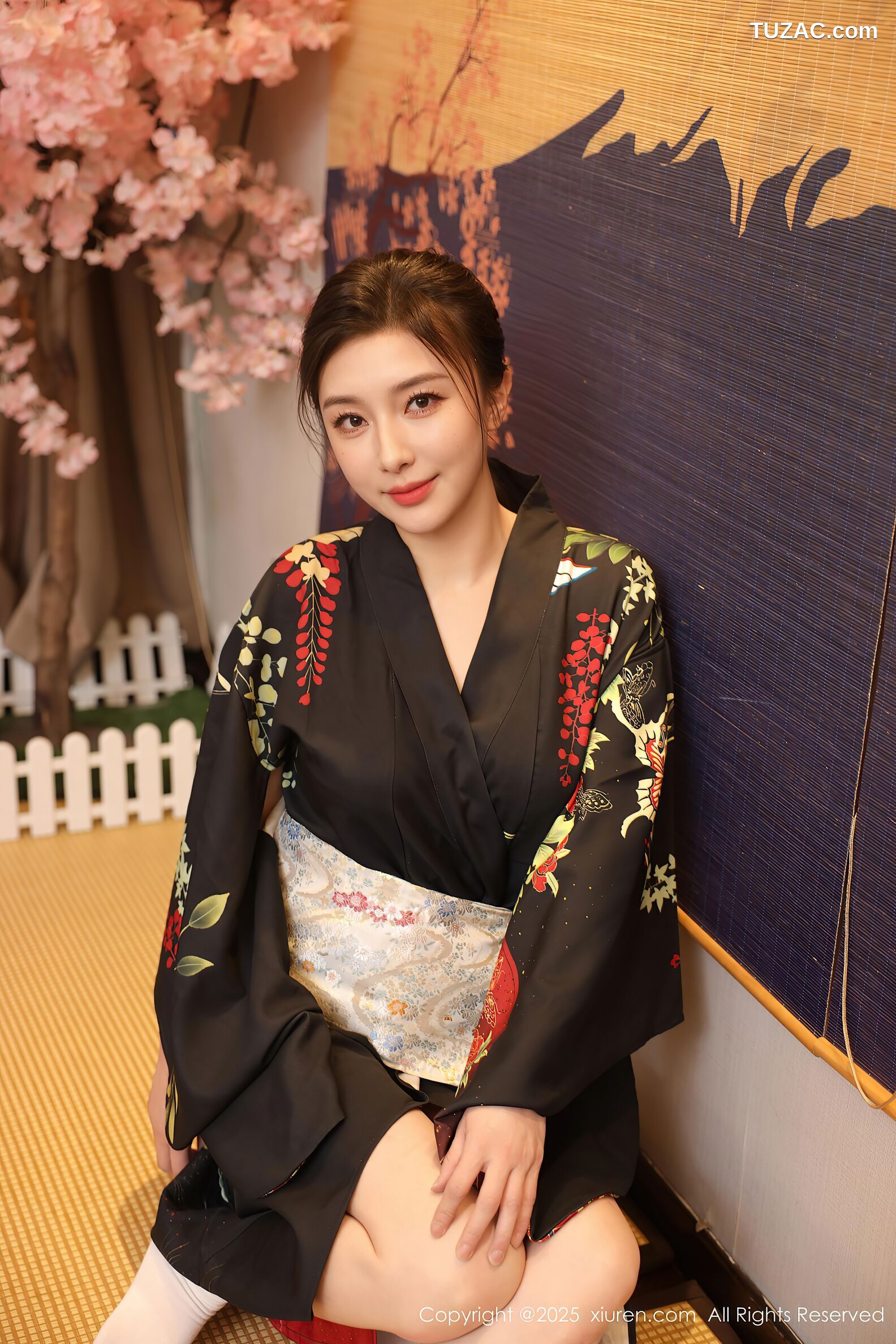 XiuRen秀人网-10627-苏一诺-黑色和服红色内衣-2025.08.07
