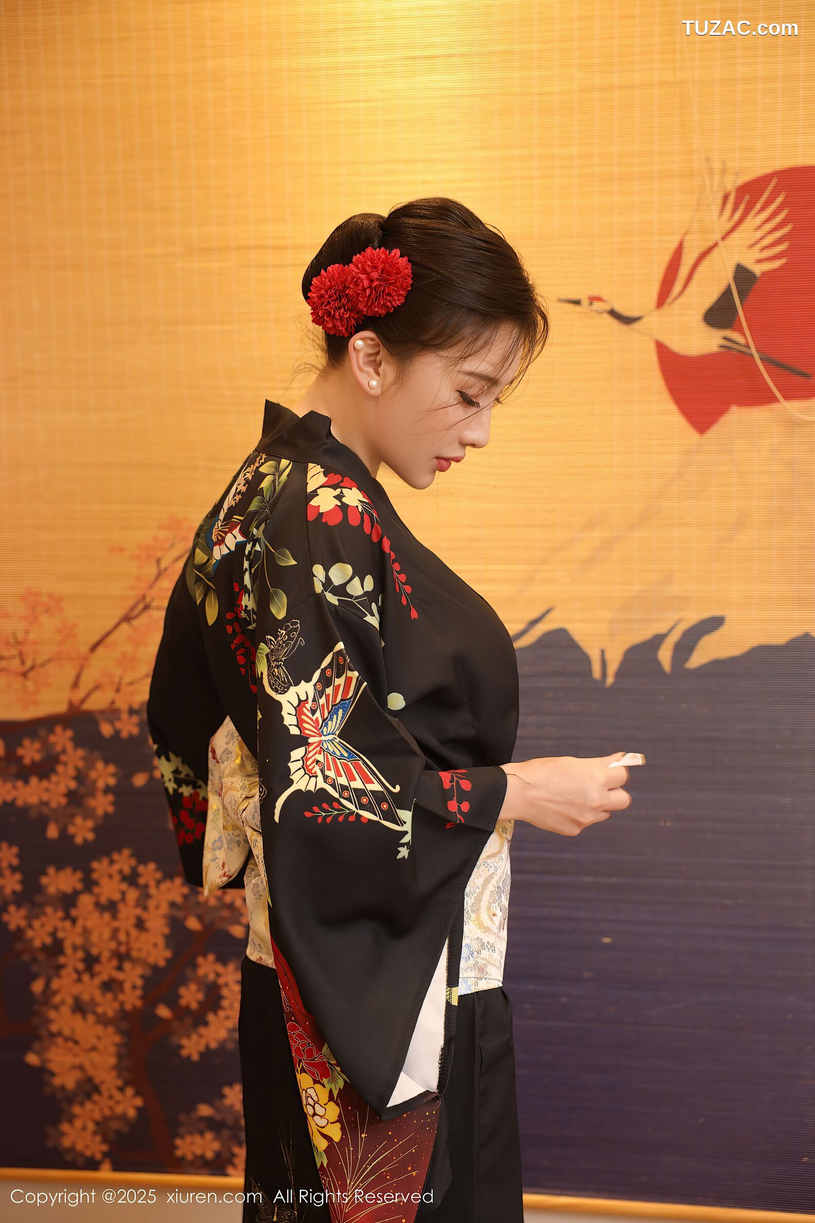 XiuRen秀人网-10627-苏一诺-黑色和服红色内衣-2025.08.07