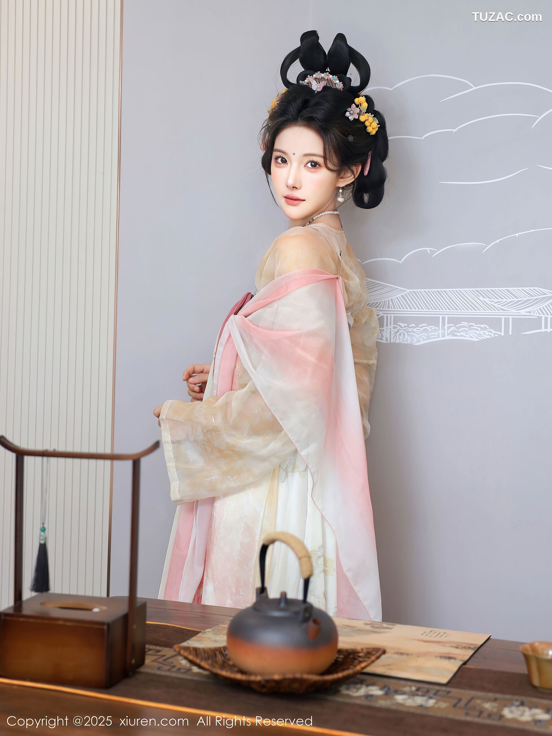XiuRen秀人网-10645-梨霜儿-浅色古风汉服茶道-2025.08.13