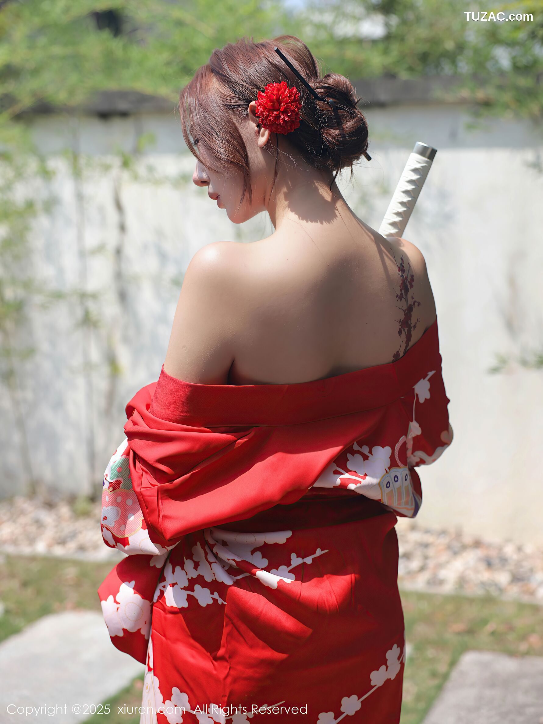 XiuRen秀人网-10683-金允希-Yuki-性感红色和服女剑手爆乳-2025.08.22