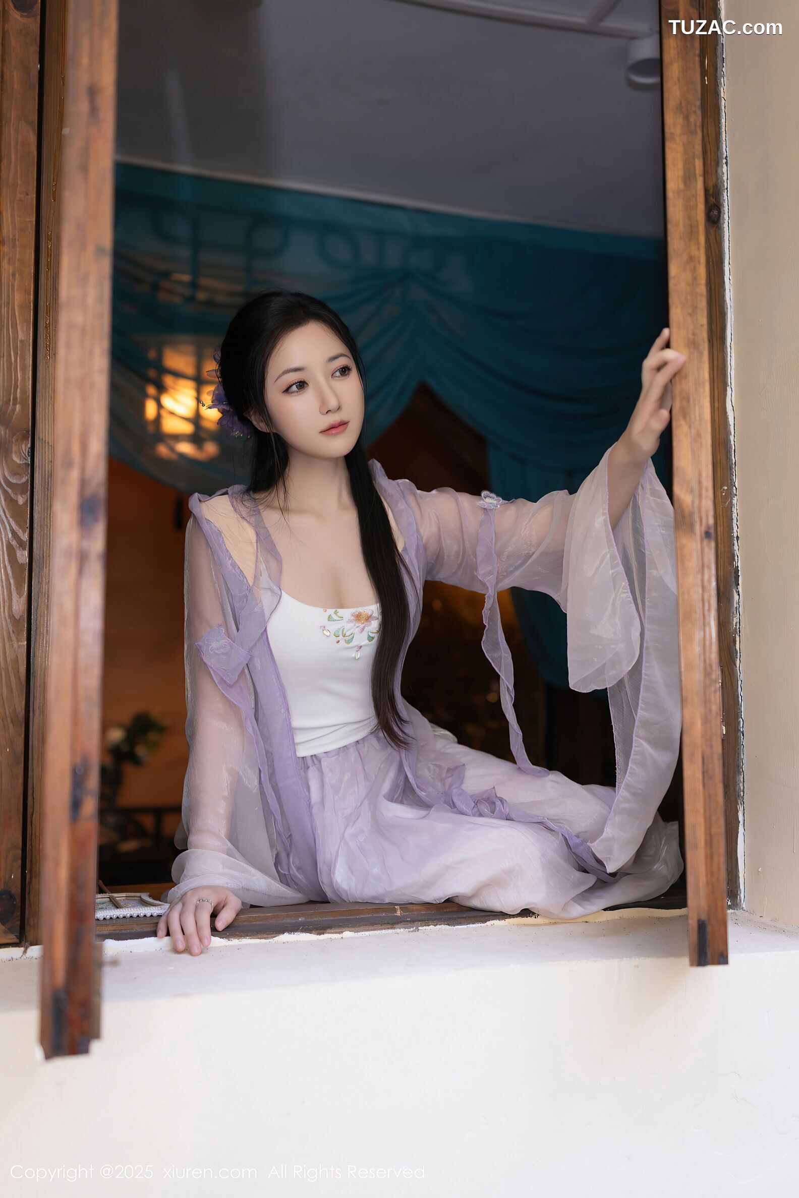 XiuRen秀人网-10737-鱼子酱Fish-古风淡紫纱裙-2025.09.05