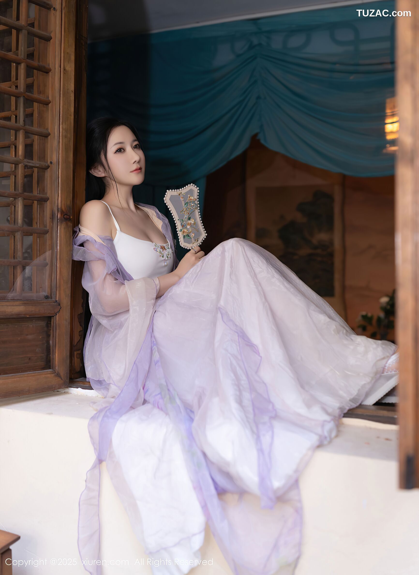 XiuRen秀人网-10737-鱼子酱Fish-古风淡紫纱裙-2025.09.05