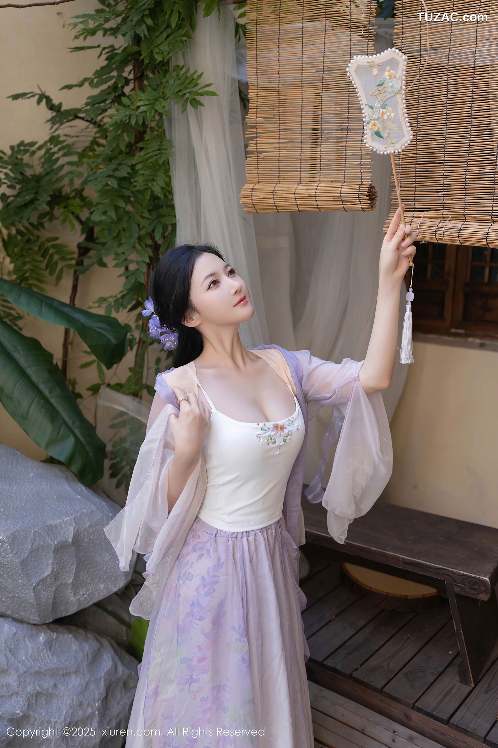 XiuRen秀人网-10737-鱼子酱Fish-古风淡紫纱裙-2025.09.05