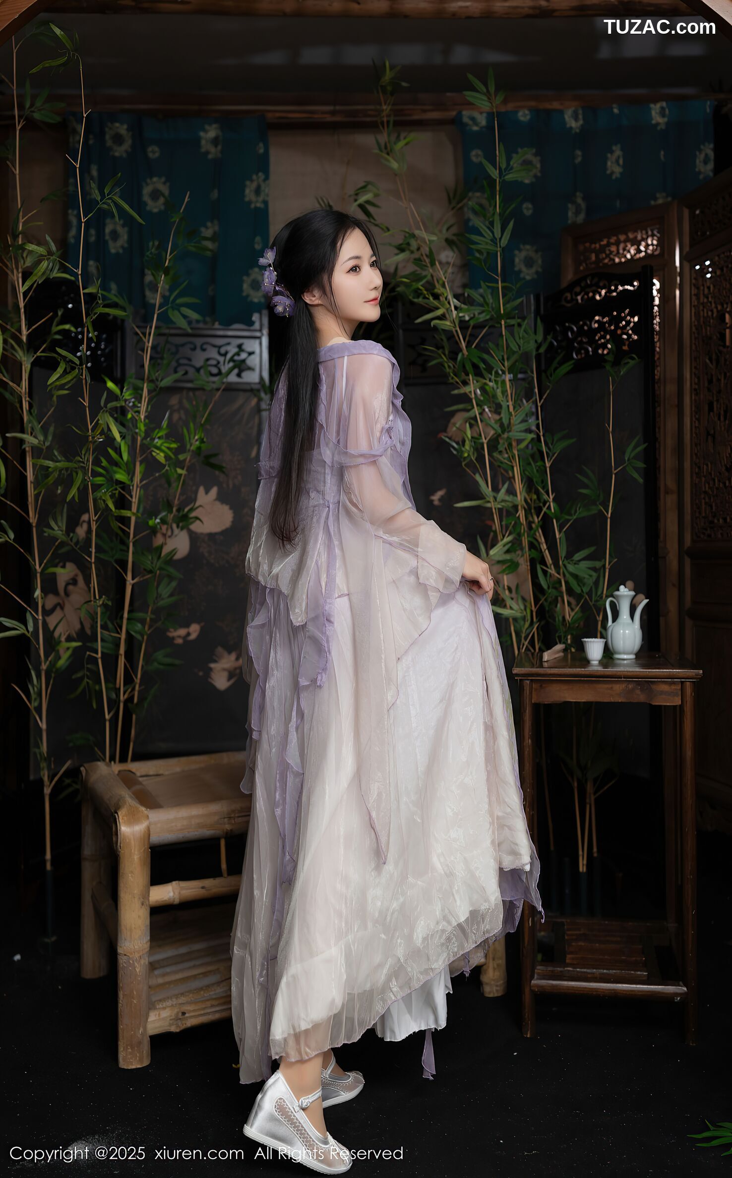 XiuRen秀人网-10737-鱼子酱Fish-古风淡紫纱裙-2025.09.05