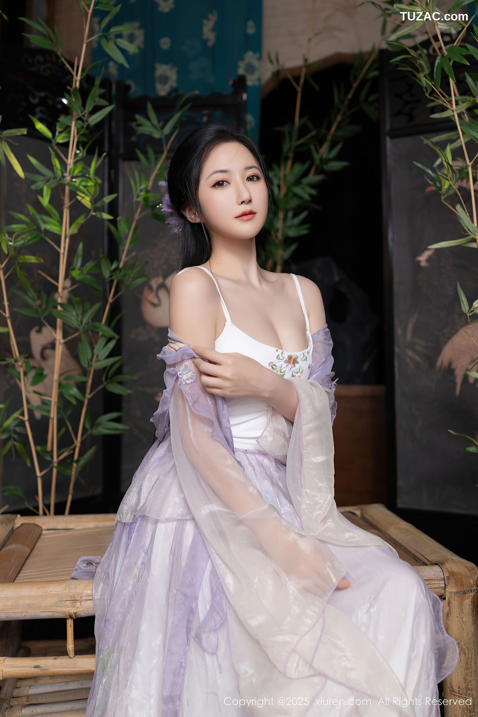 XiuRen秀人网-10737-鱼子酱Fish-古风淡紫纱裙-2025.09.05