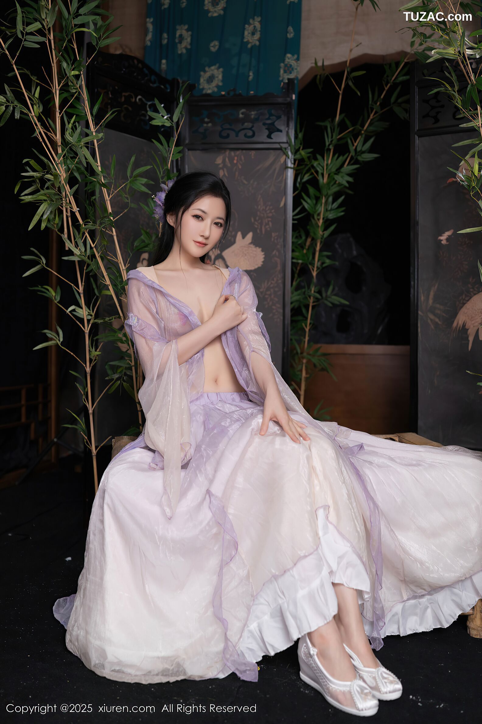 XiuRen秀人网-10737-鱼子酱Fish-古风淡紫纱裙-2025.09.05