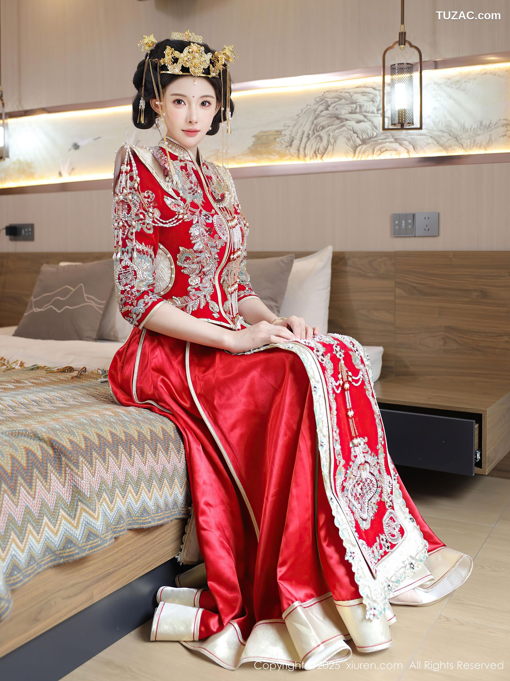 XiuRen秀人网-10742-梨霜儿-新娘红装红色内衣-2025.09.08