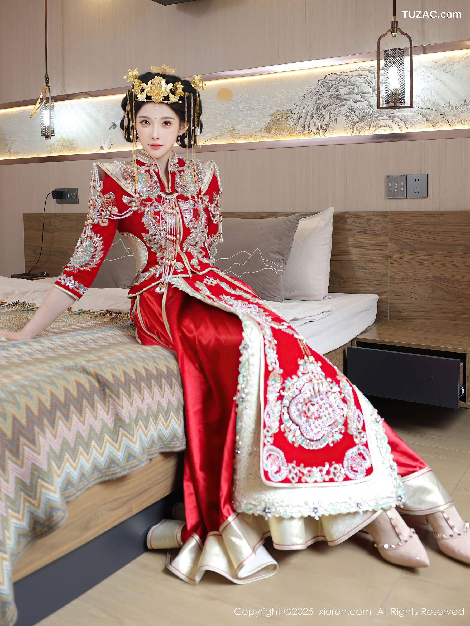 XiuRen秀人网-10742-梨霜儿-新娘红装红色内衣-2025.09.08