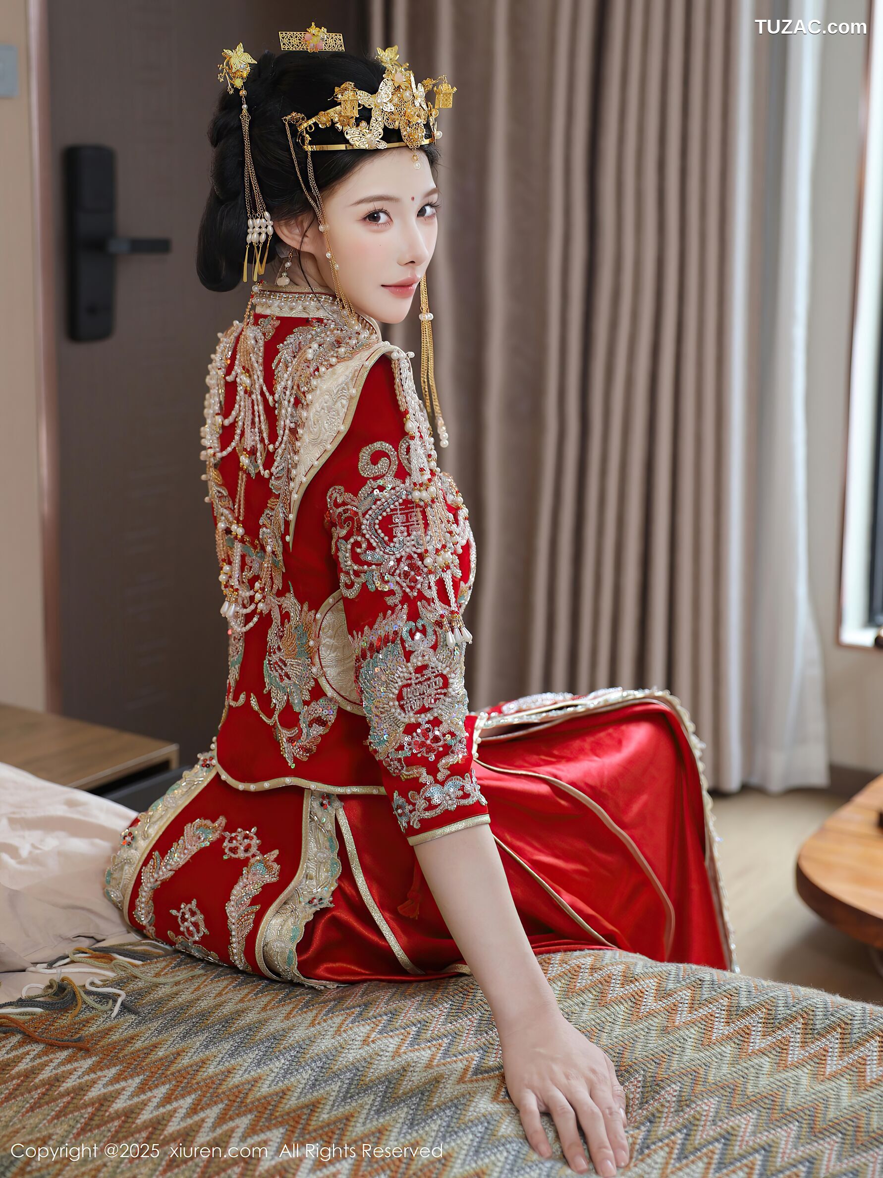 XiuRen秀人网-10742-梨霜儿-新娘红装红色内衣-2025.09.08