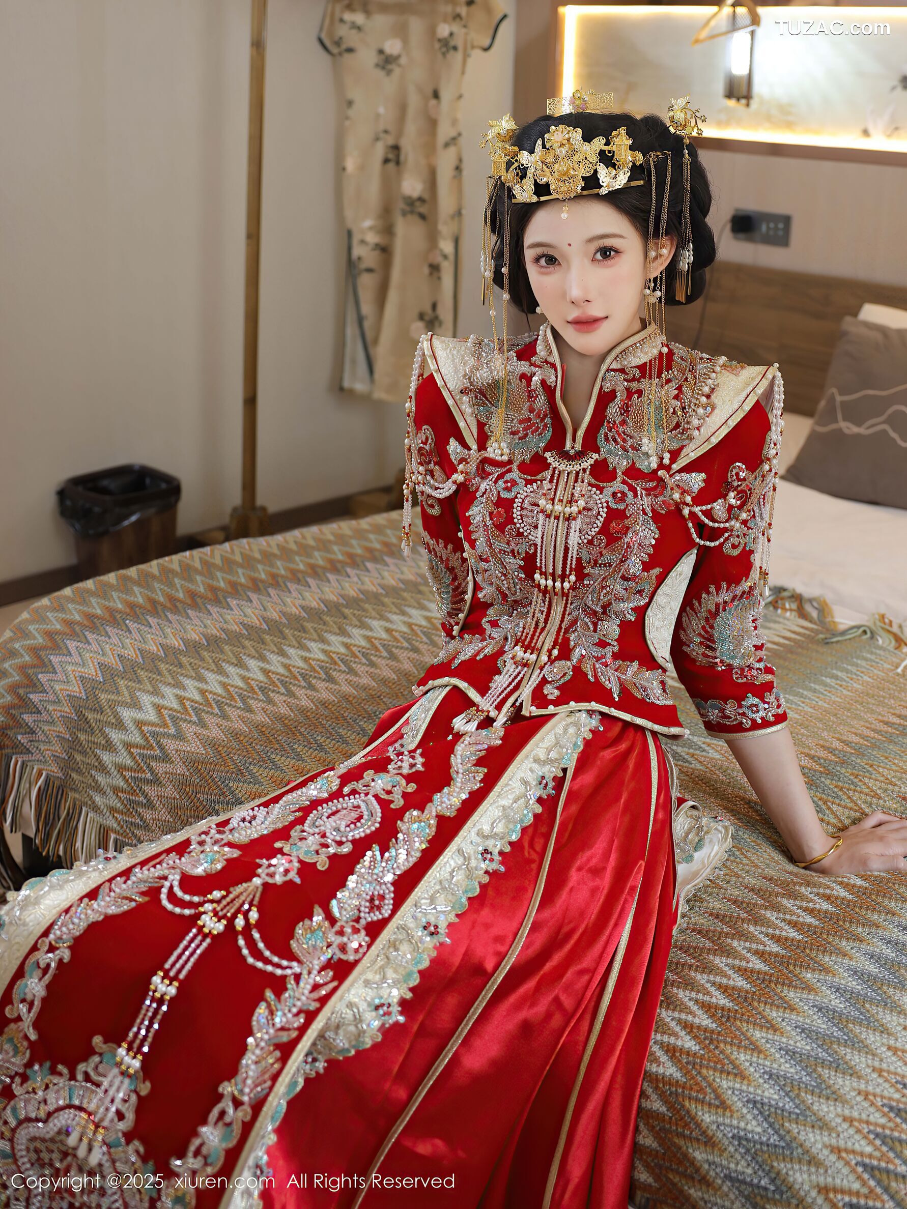 XiuRen秀人网-10742-梨霜儿-新娘红装红色内衣-2025.09.08