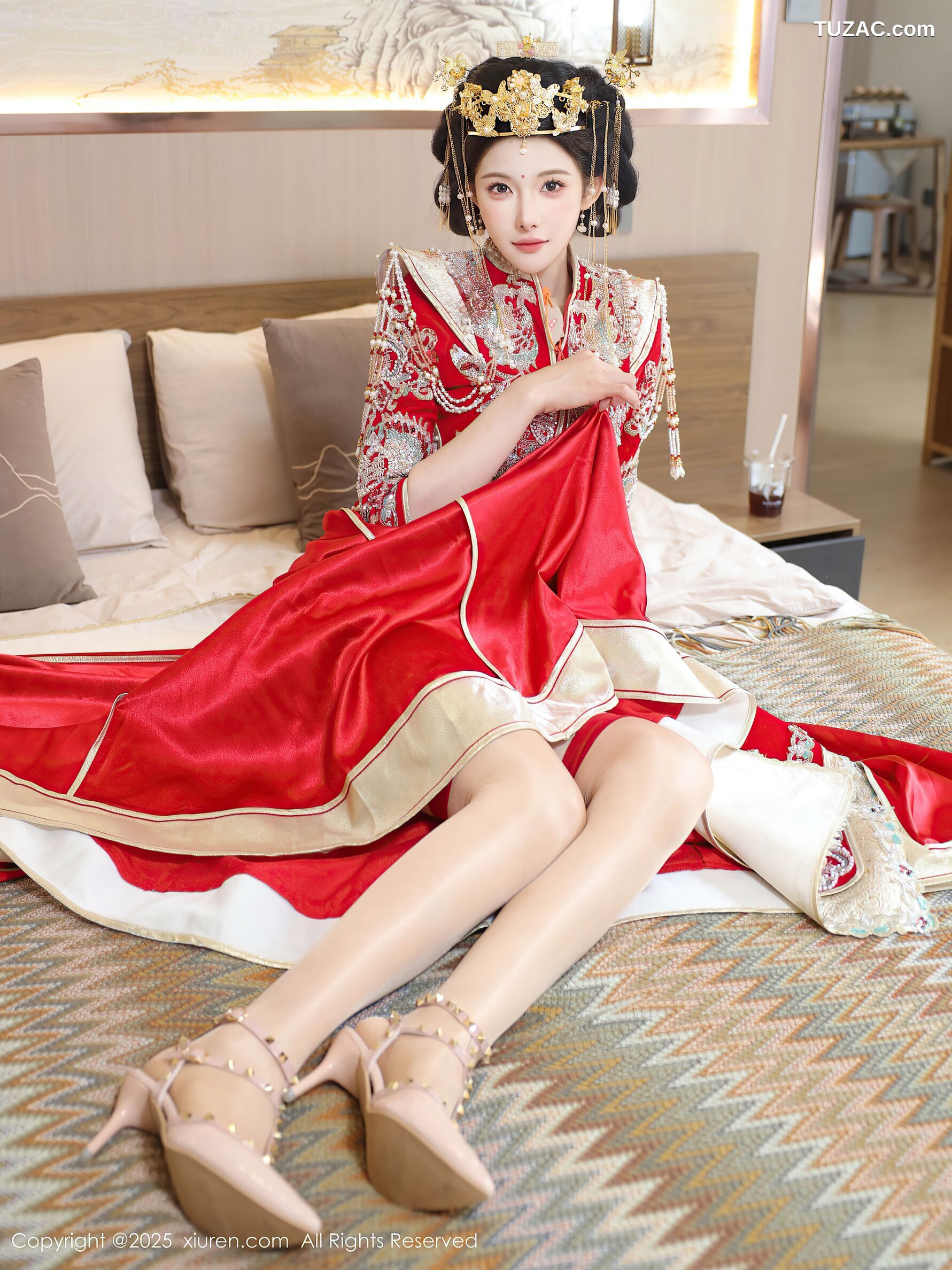 XiuRen秀人网-10742-梨霜儿-新娘红装红色内衣-2025.09.08