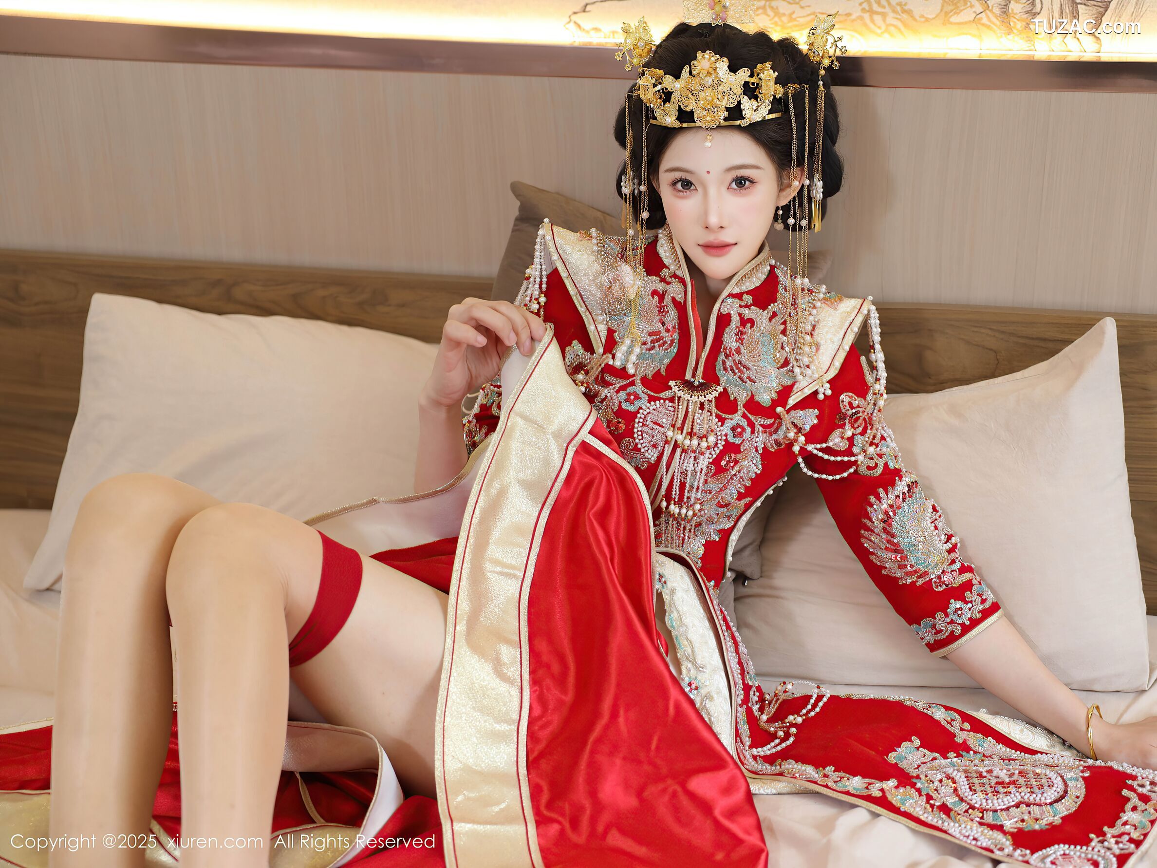 XiuRen秀人网-10742-梨霜儿-新娘红装红色内衣-2025.09.08