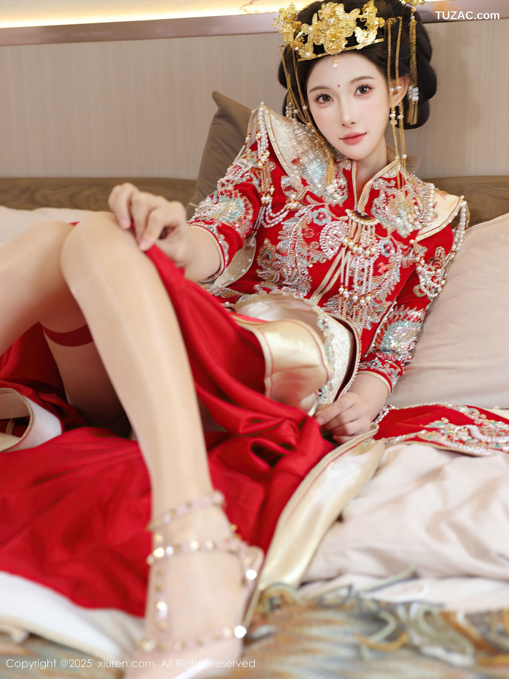 XiuRen秀人网-10742-梨霜儿-新娘红装红色内衣-2025.09.08