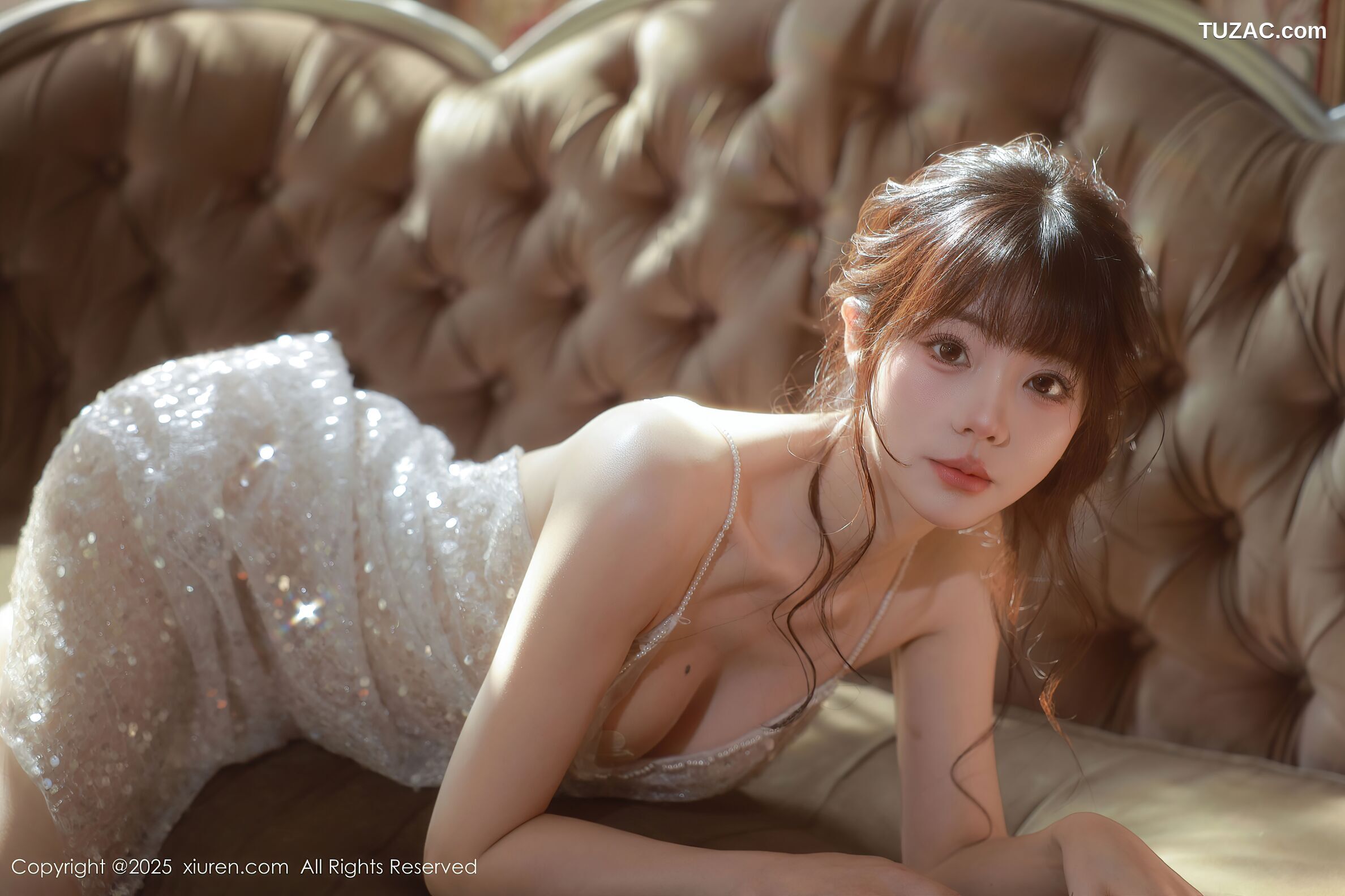 XiuRen秀人网-10799-佘贝拉-Bella-轻透白纱白色情趣内衣-2025.09.24