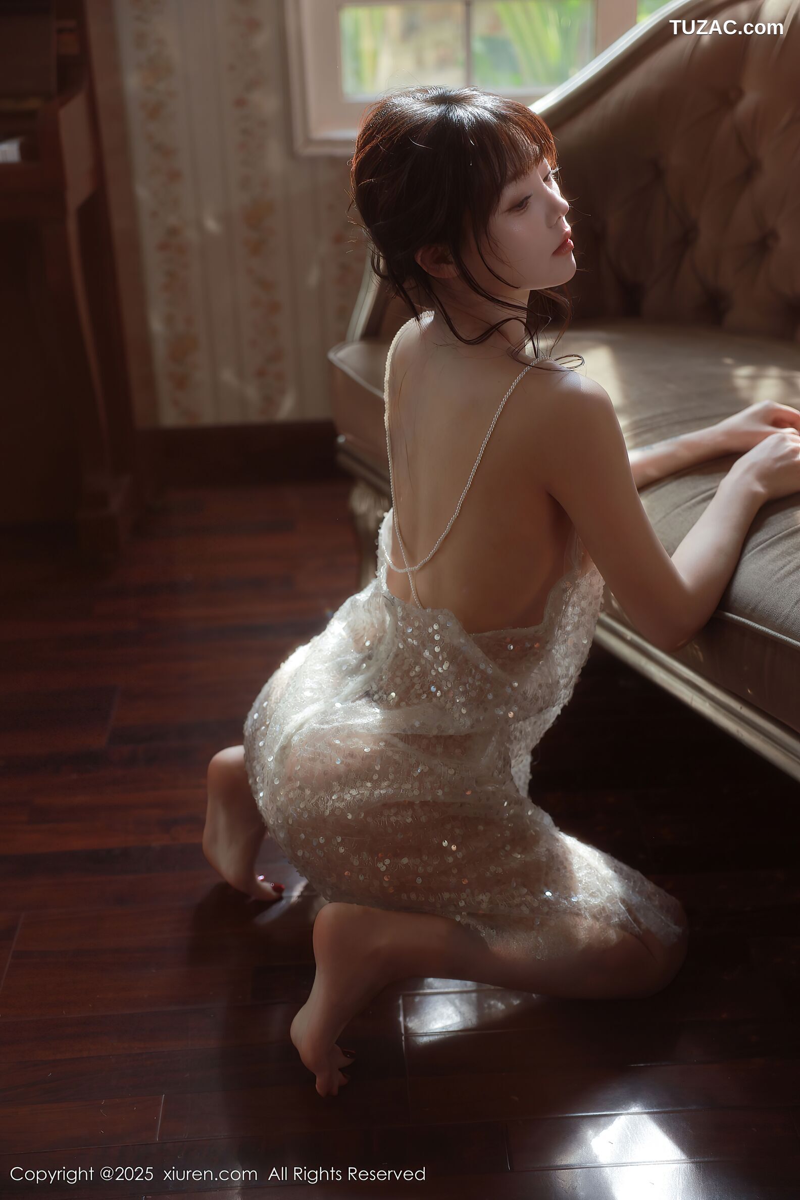XiuRen秀人网-10799-佘贝拉-Bella-轻透白纱白色情趣内衣-2025.09.24