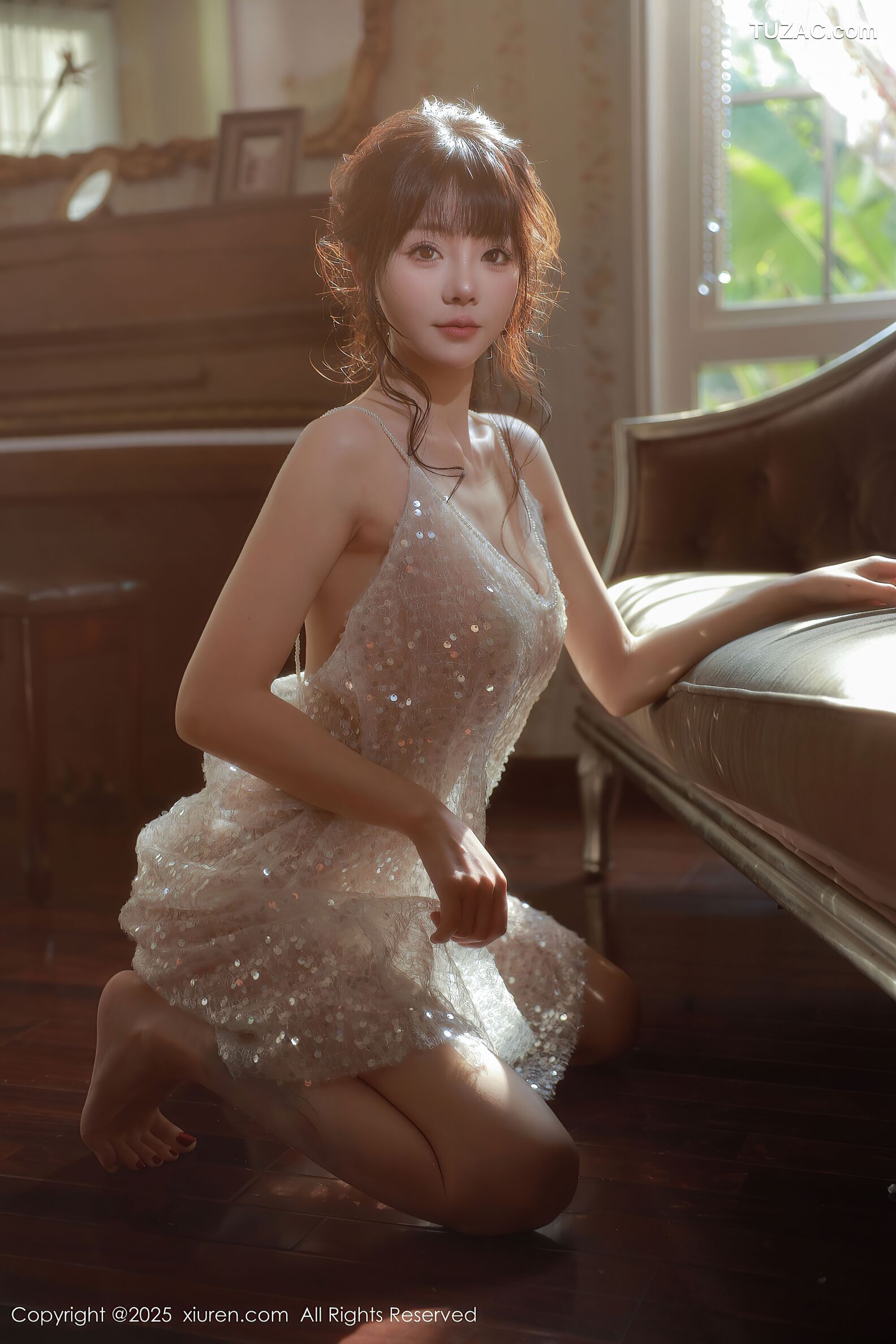 XiuRen秀人网-10799-佘贝拉-Bella-轻透白纱白色情趣内衣-2025.09.24