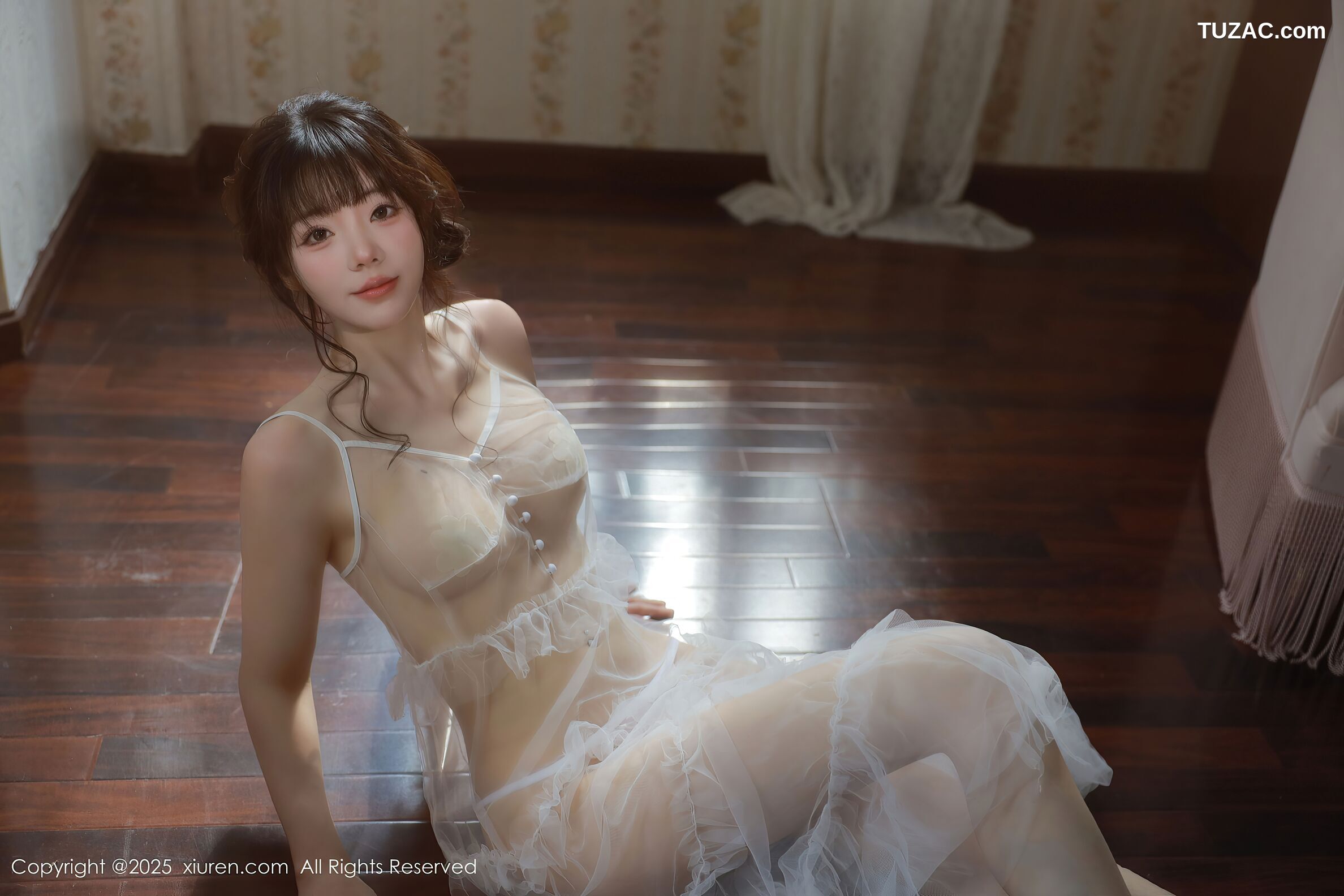 XiuRen秀人网-10799-佘贝拉-Bella-轻透白纱白色情趣内衣-2025.09.24