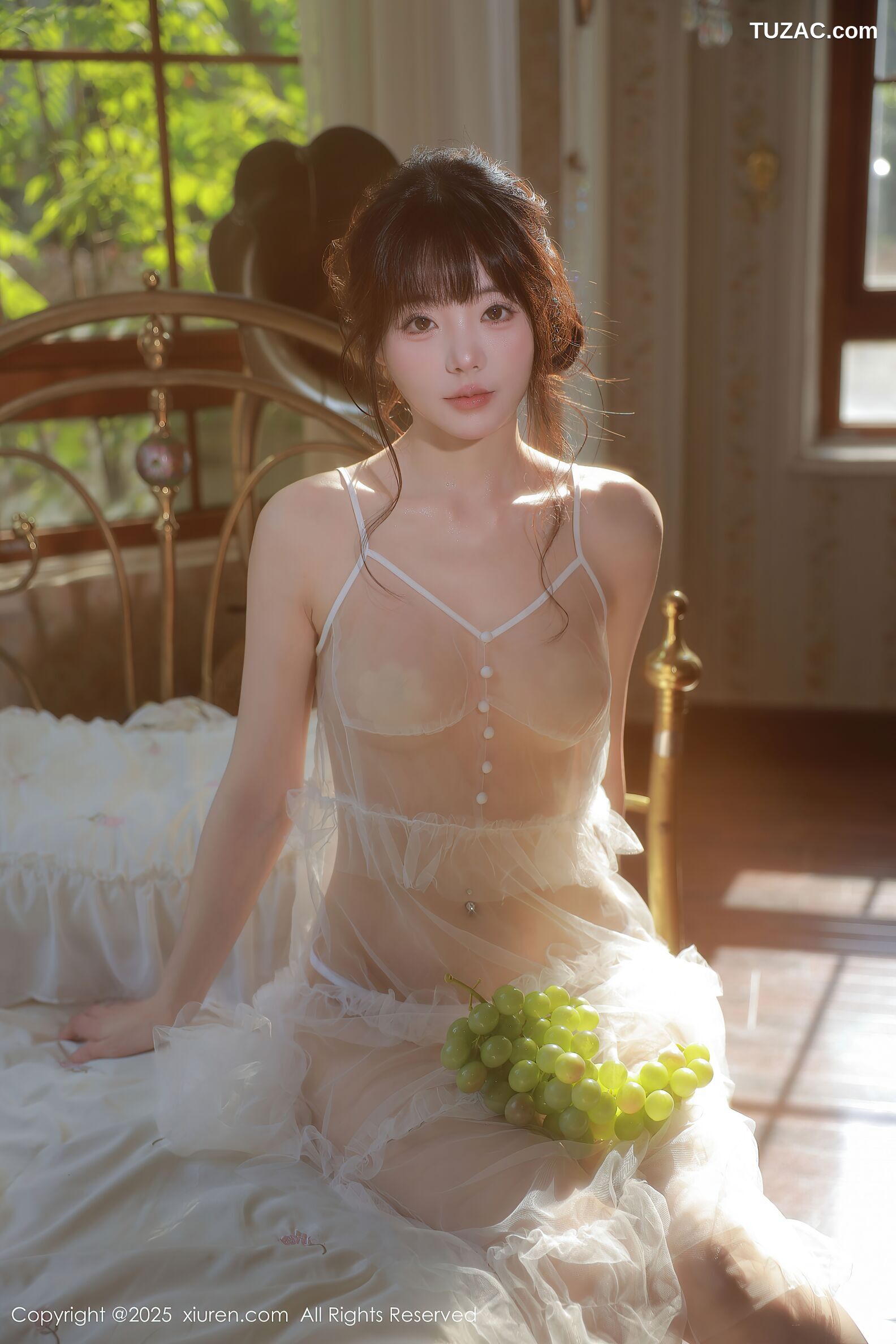 XiuRen秀人网-10799-佘贝拉-Bella-轻透白纱白色情趣内衣-2025.09.24