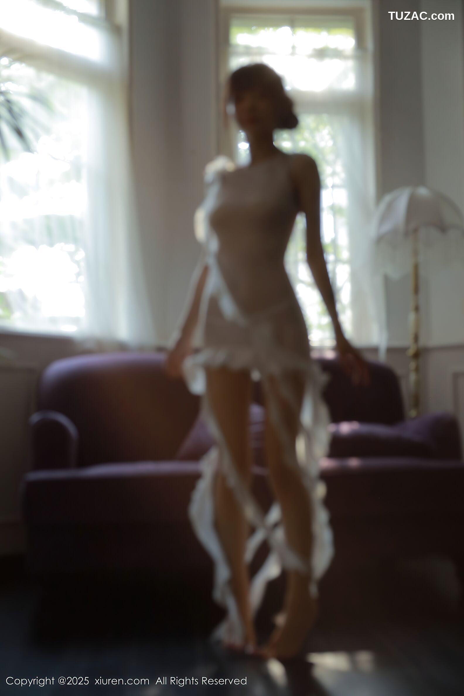 XiuRen秀人网-10799-佘贝拉-Bella-轻透白纱白色情趣内衣-2025.09.24