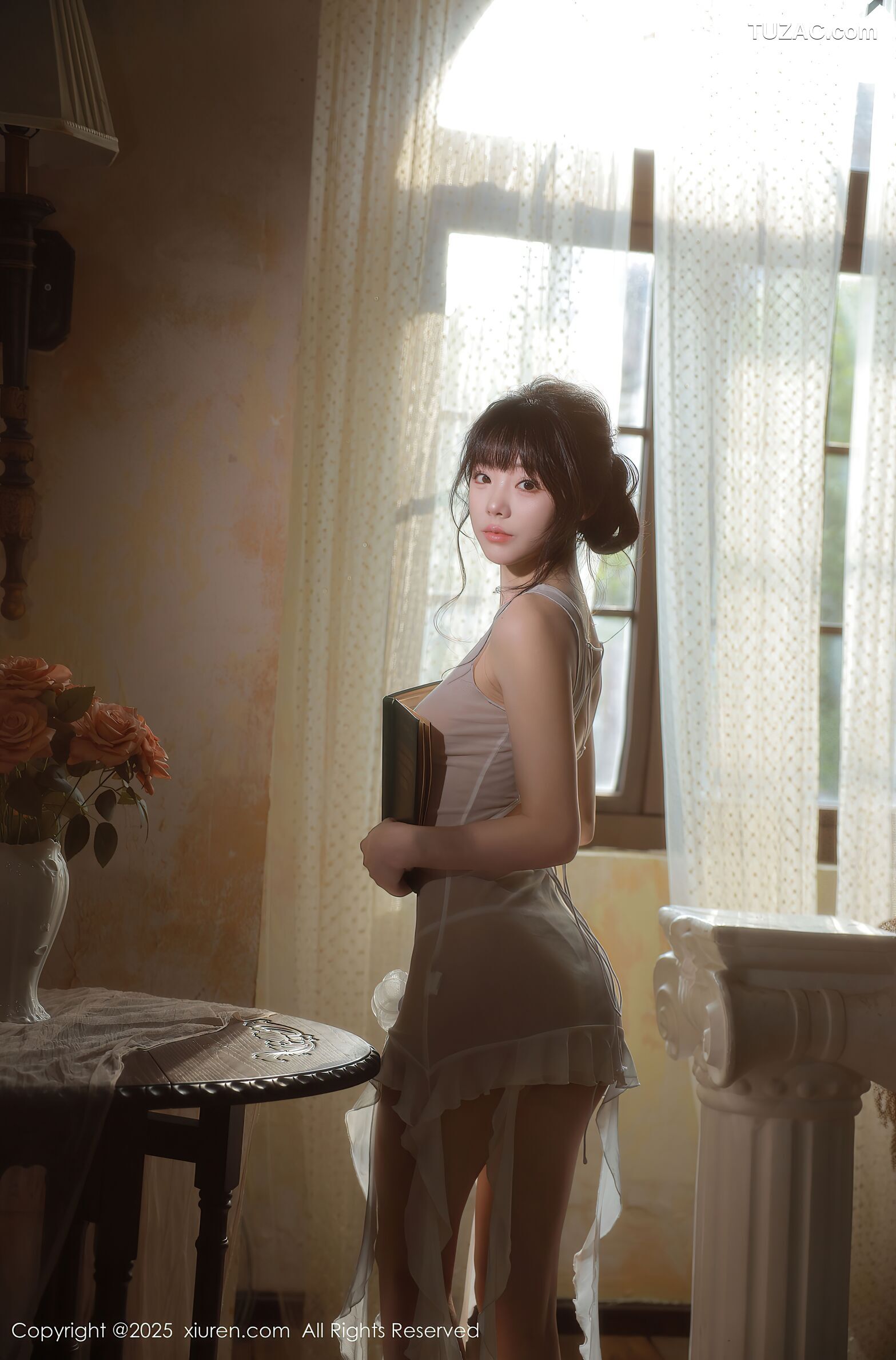 XiuRen秀人网-10799-佘贝拉-Bella-轻透白纱白色情趣内衣-2025.09.24
