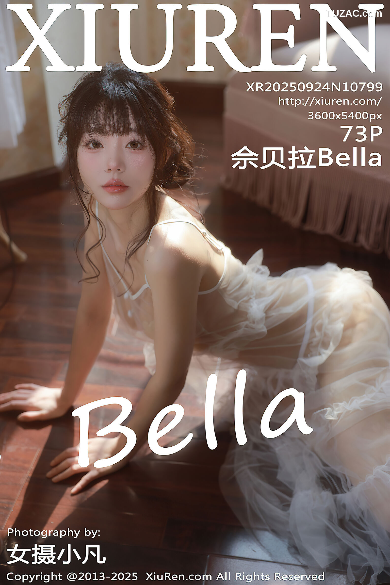 XiuRen秀人网-10799-佘贝拉-Bella-轻透白纱白色情趣内衣-2025.09.24