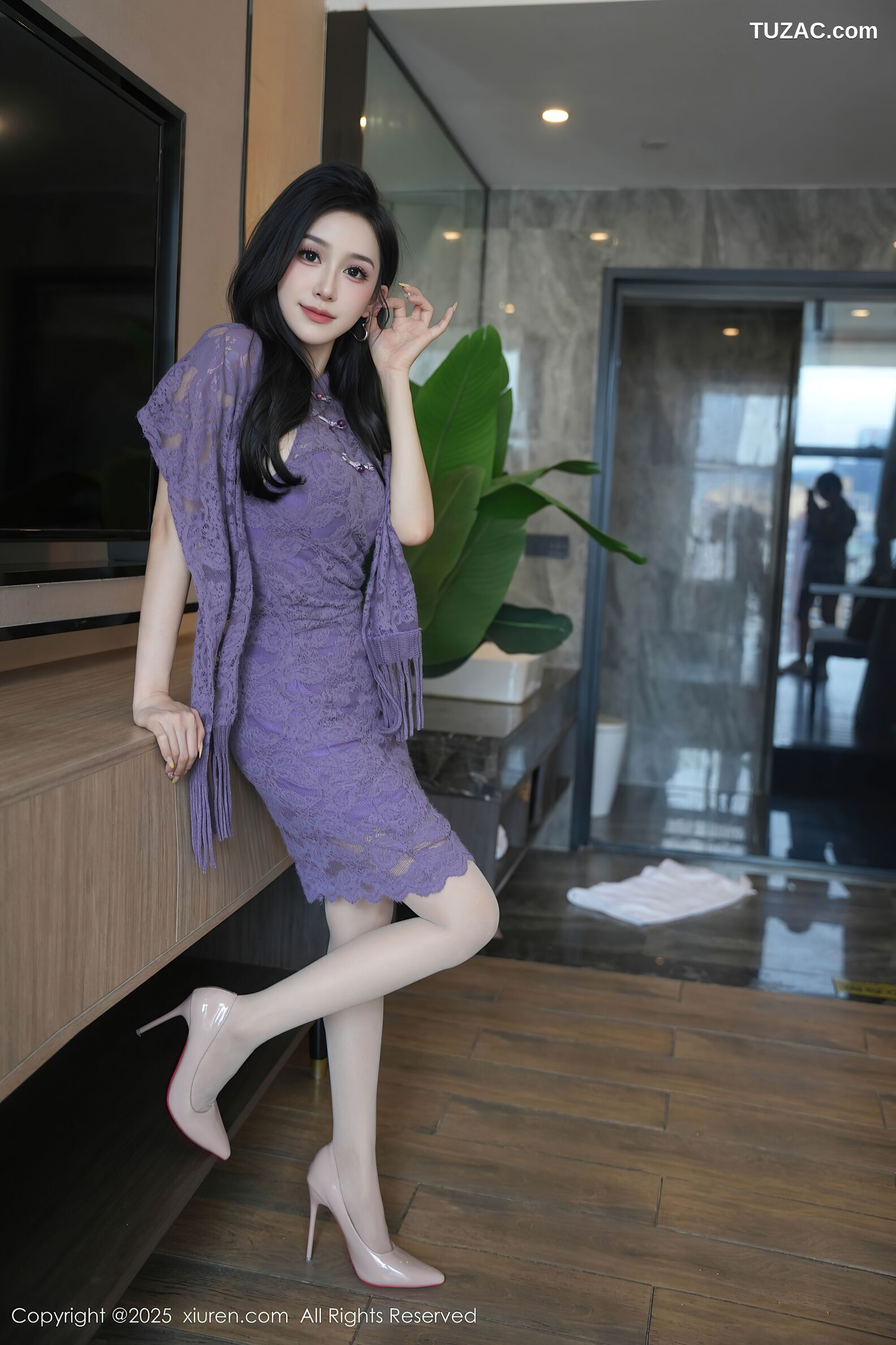 XiuRen秀人网-10801-小阿娇Gill-紫色连衣裙长腿高跟-2025.09.24