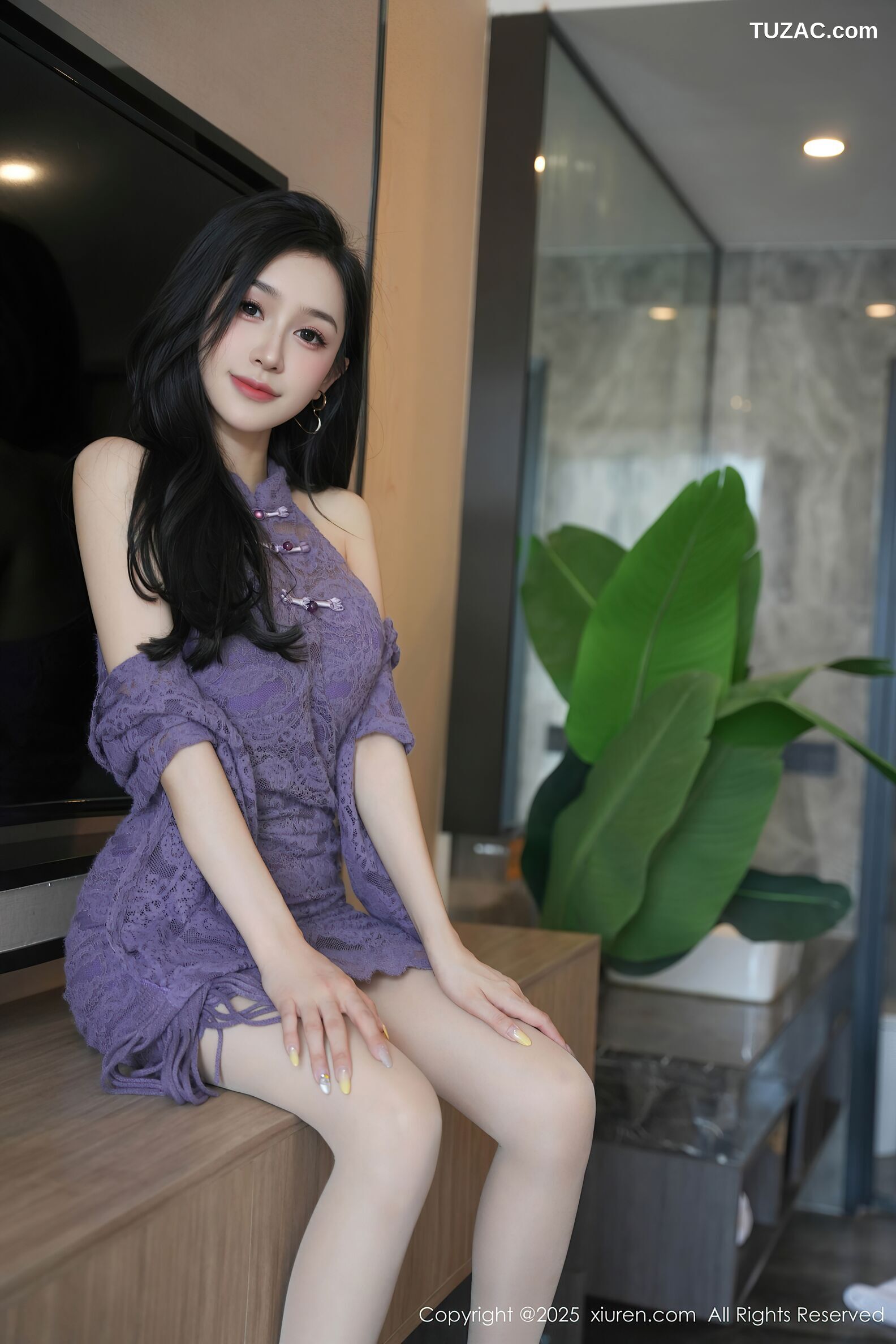 XiuRen秀人网-10801-小阿娇Gill-紫色连衣裙长腿高跟-2025.09.24